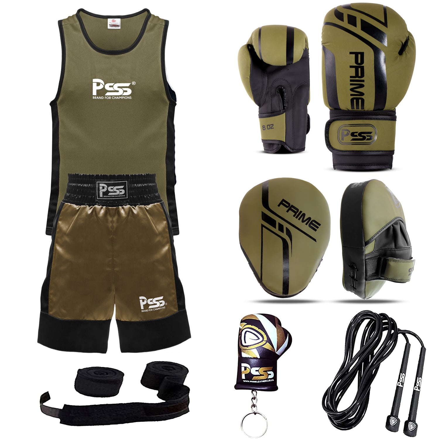 Commando Green Kids Boxing Kit