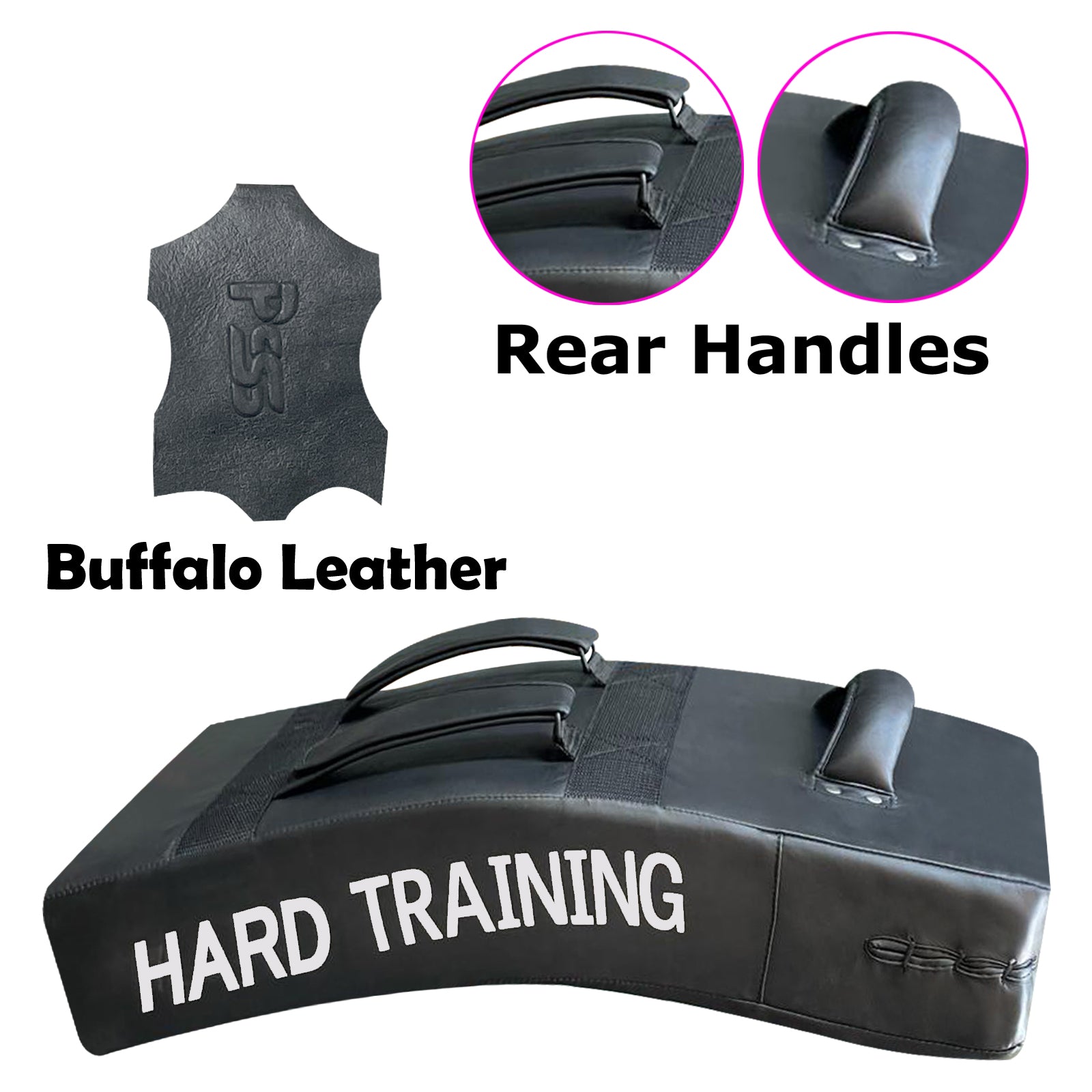 Curved Buffalo Kick Pad Silver