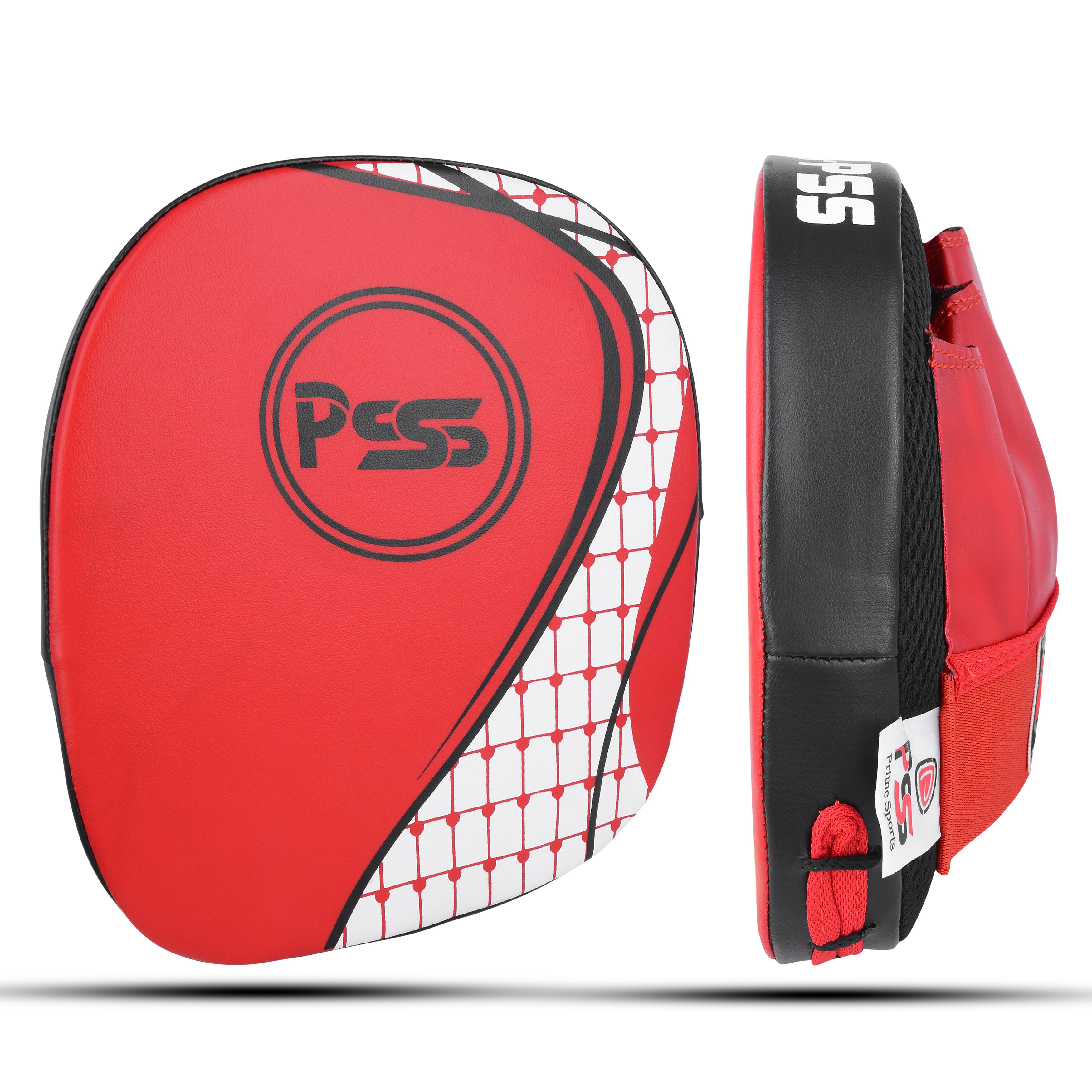 Leather Boxing Pad Red On White Pattern