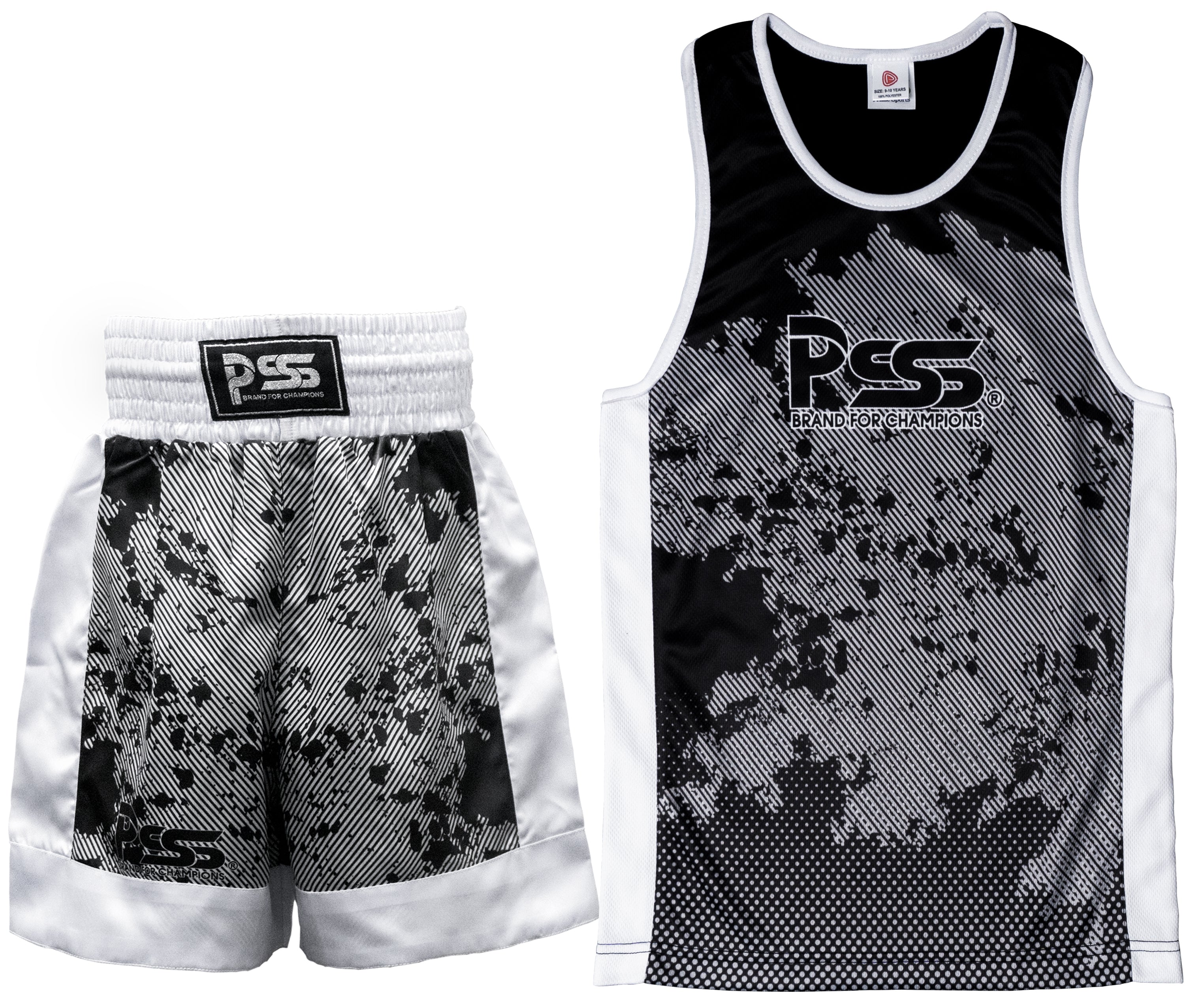 Sublimation Design Kids Boxing Uniform Black