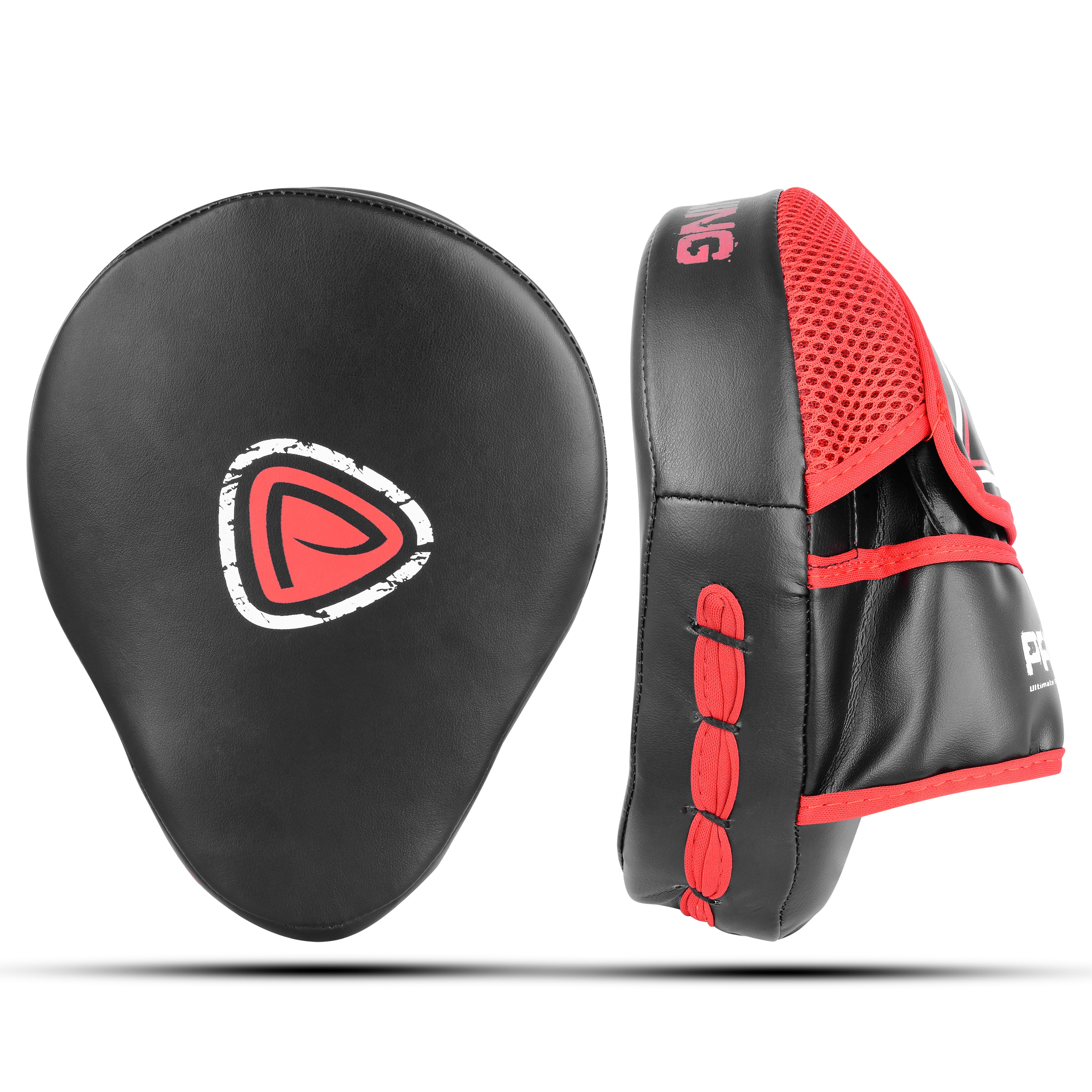 Leather Boxing Pad Black & Red