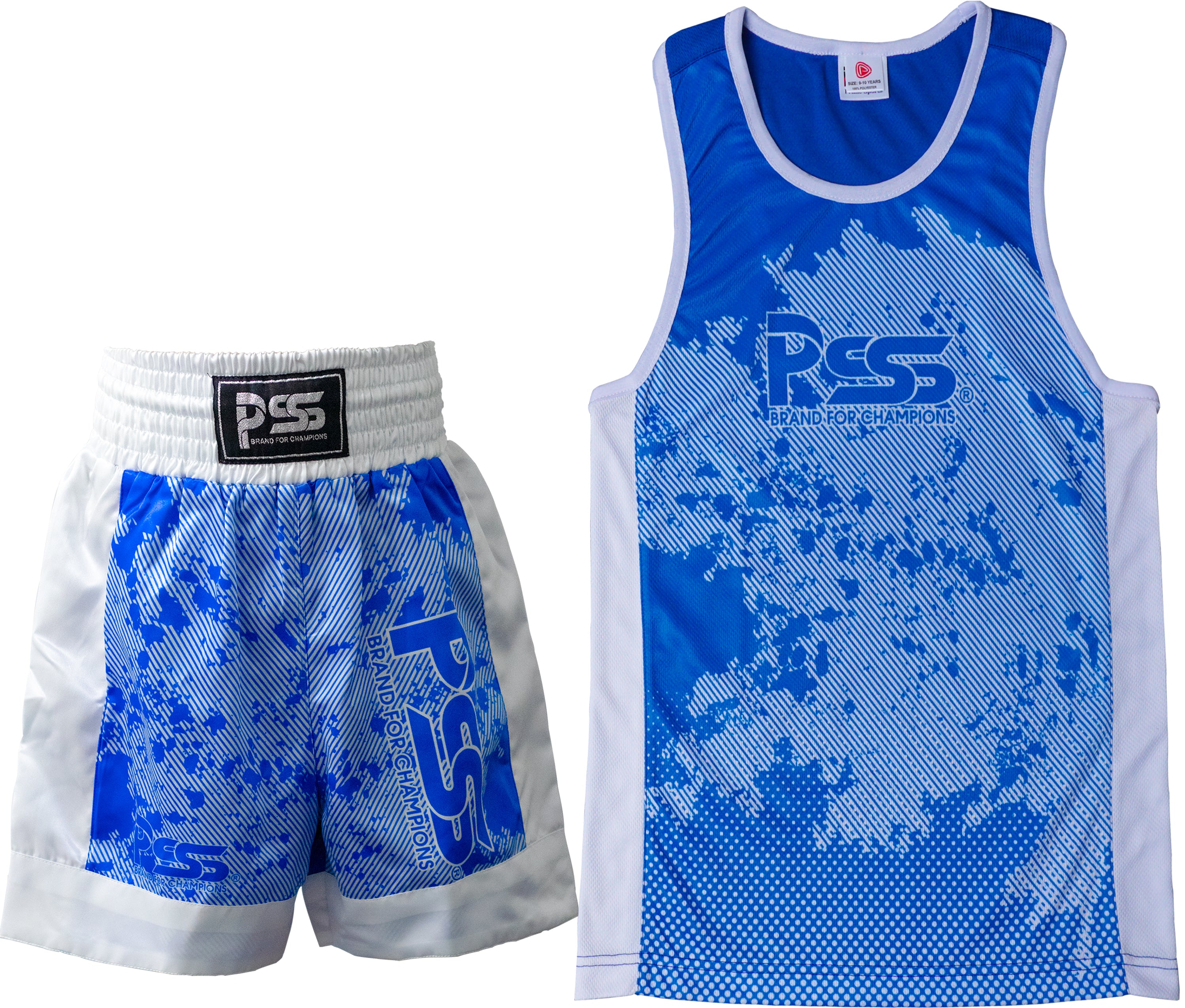Sublimation Design Kids Boxing Uniform Blue