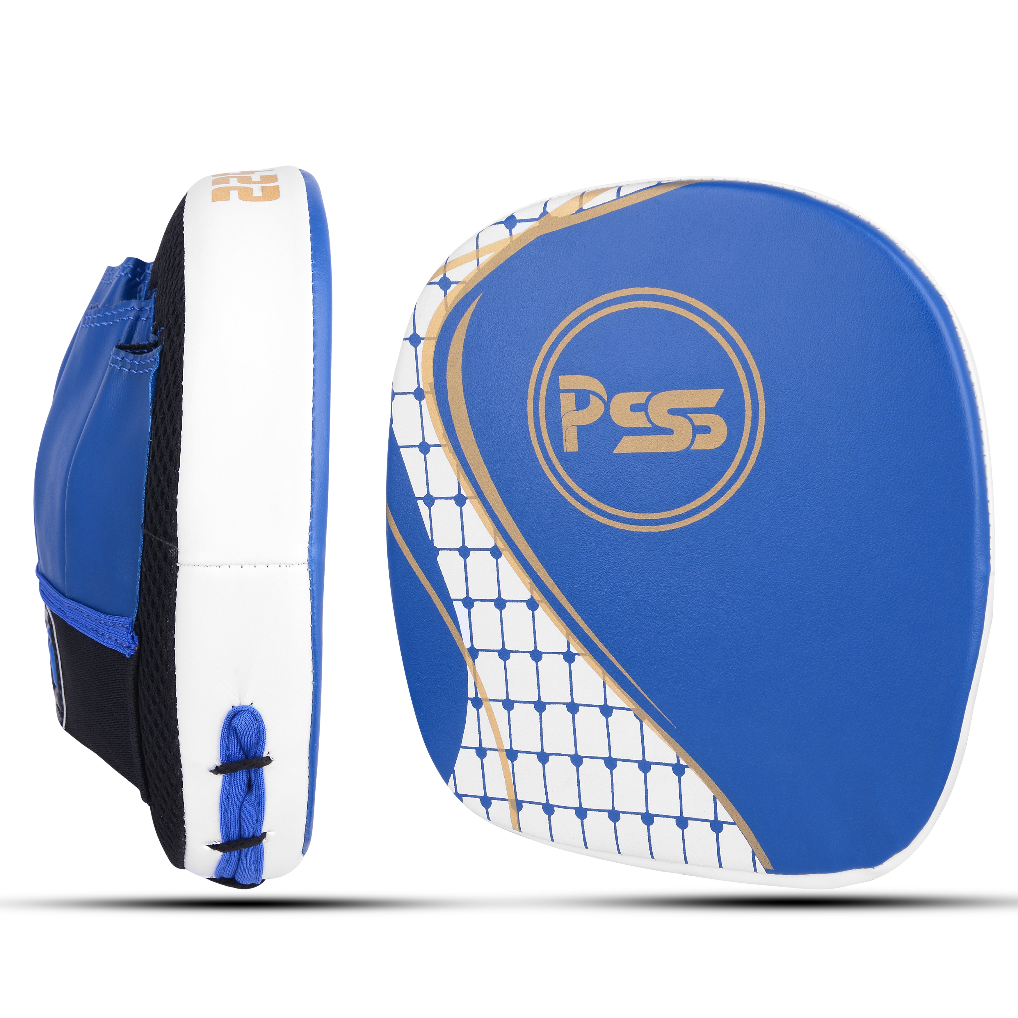 Leather Boxing Pad Blue On White Pattern