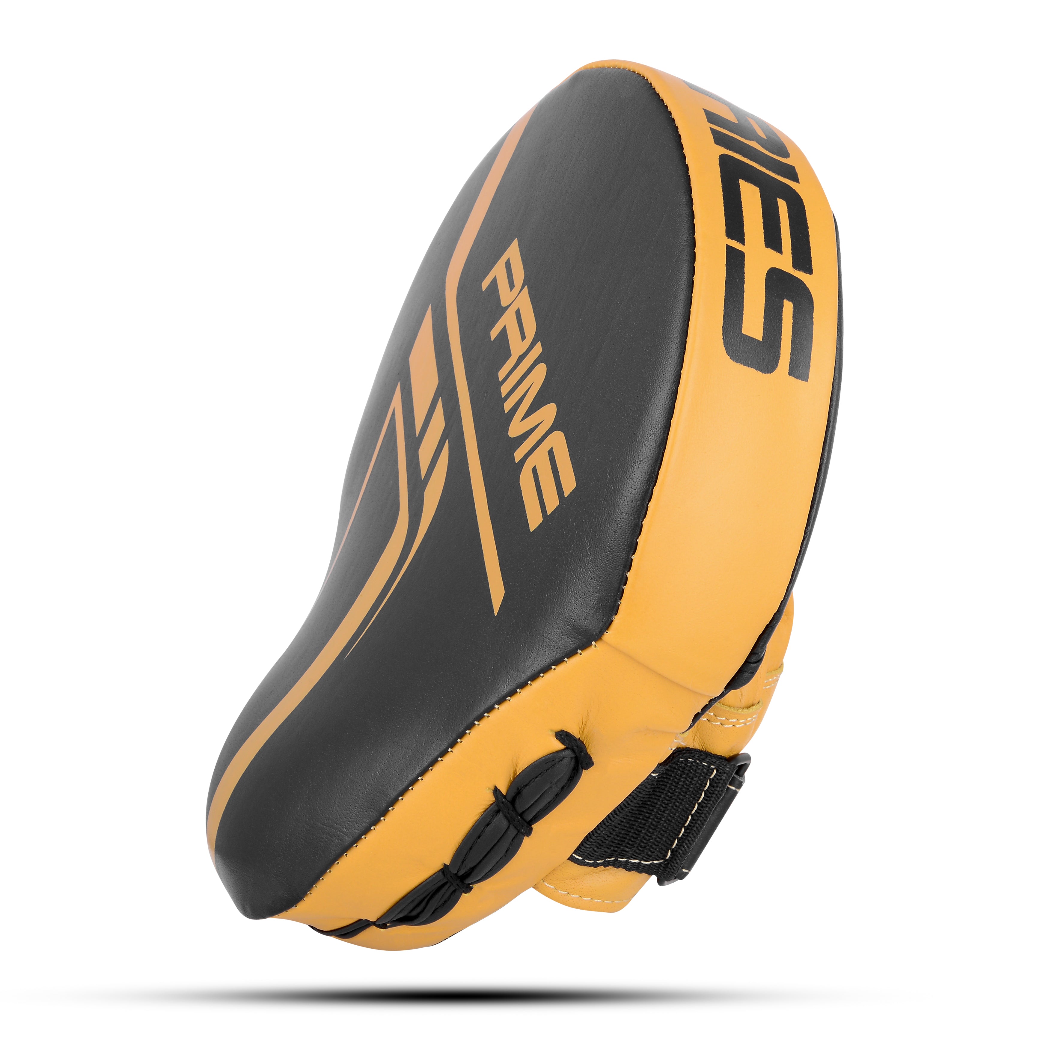 Leather Boxing Pad Black & Yellow