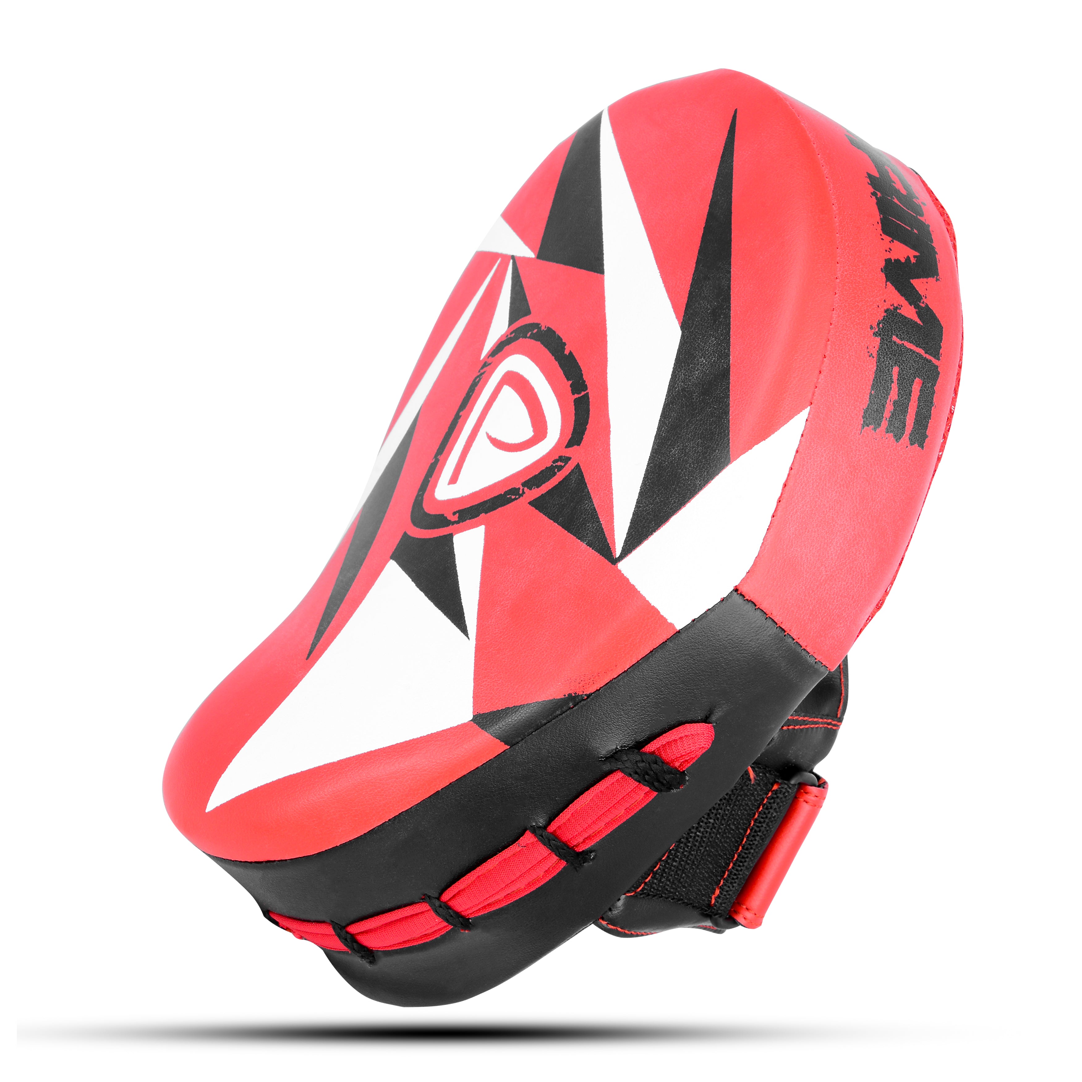 Leather Boxing Pad Red On White & Black