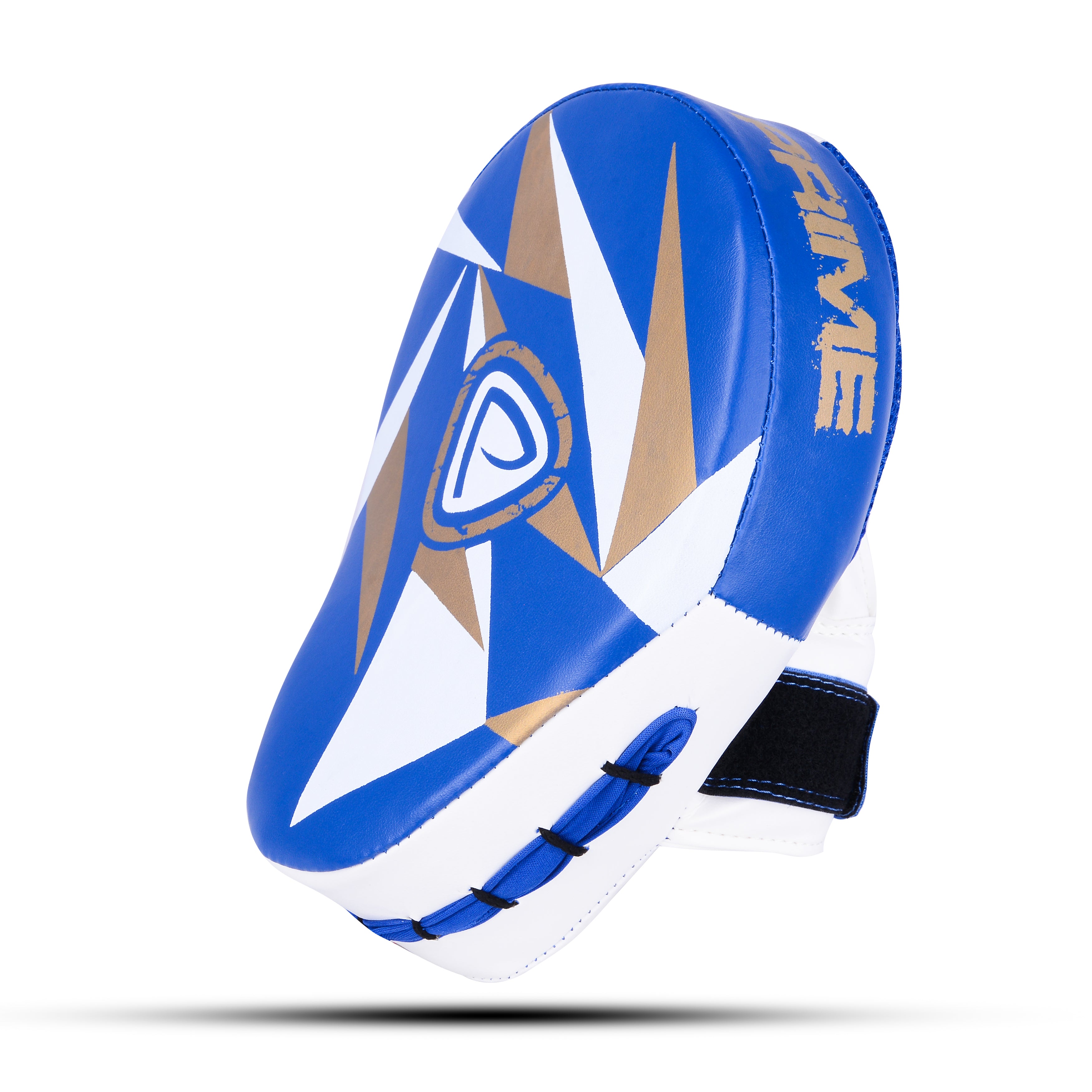 Leather Boxing Pad Blue On White & Golden