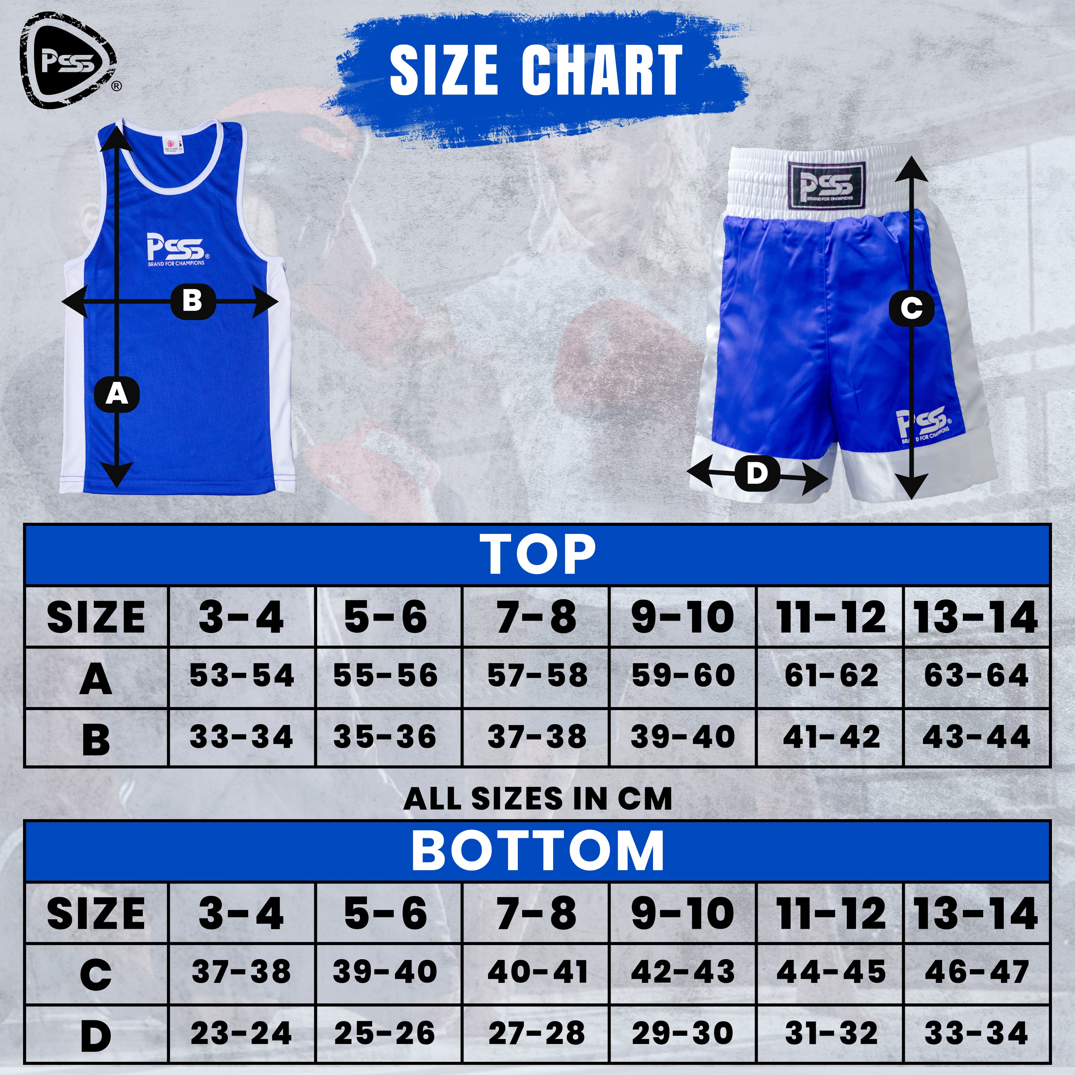 Kids Boxing Uniform Blue