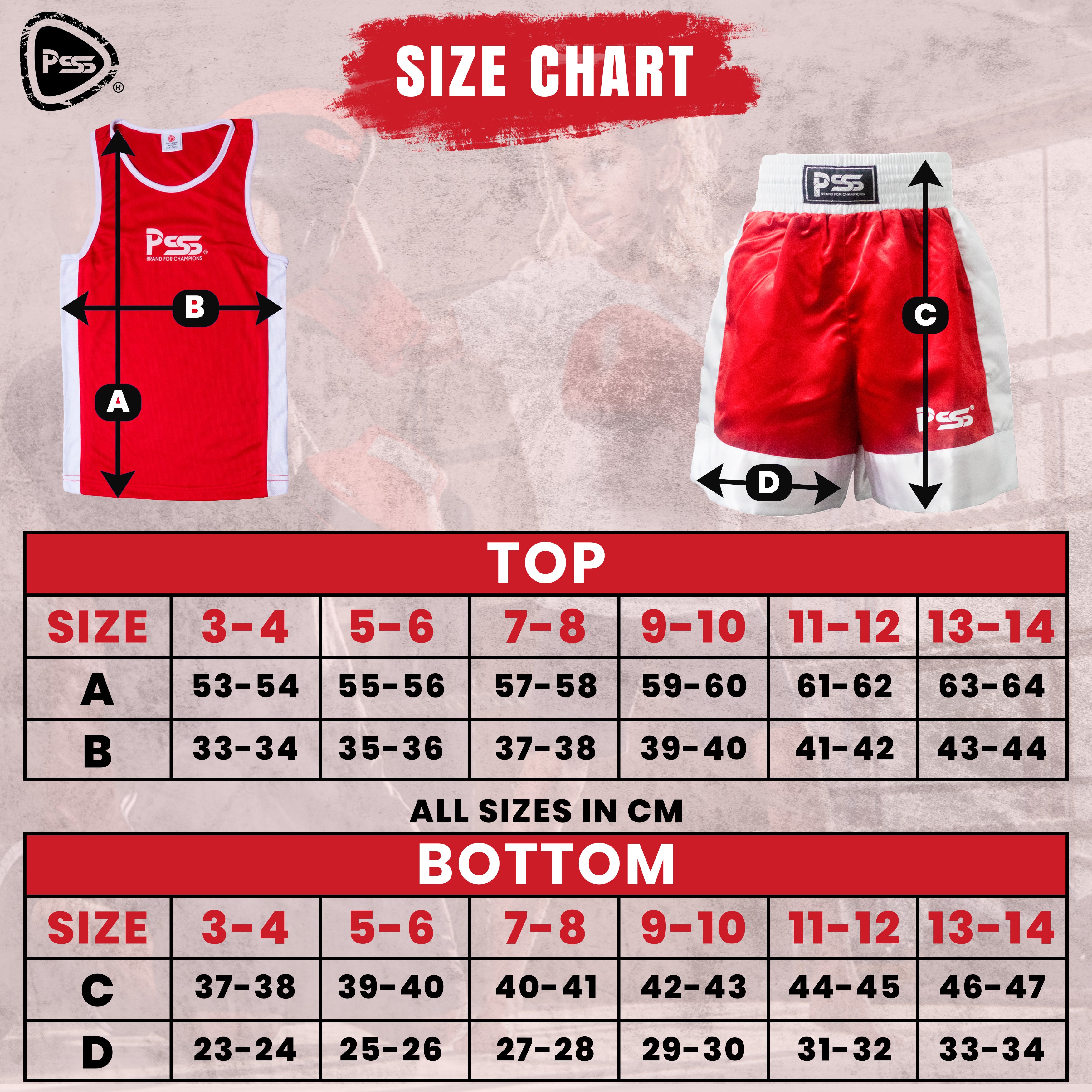 Kids Boxing Uniform Red