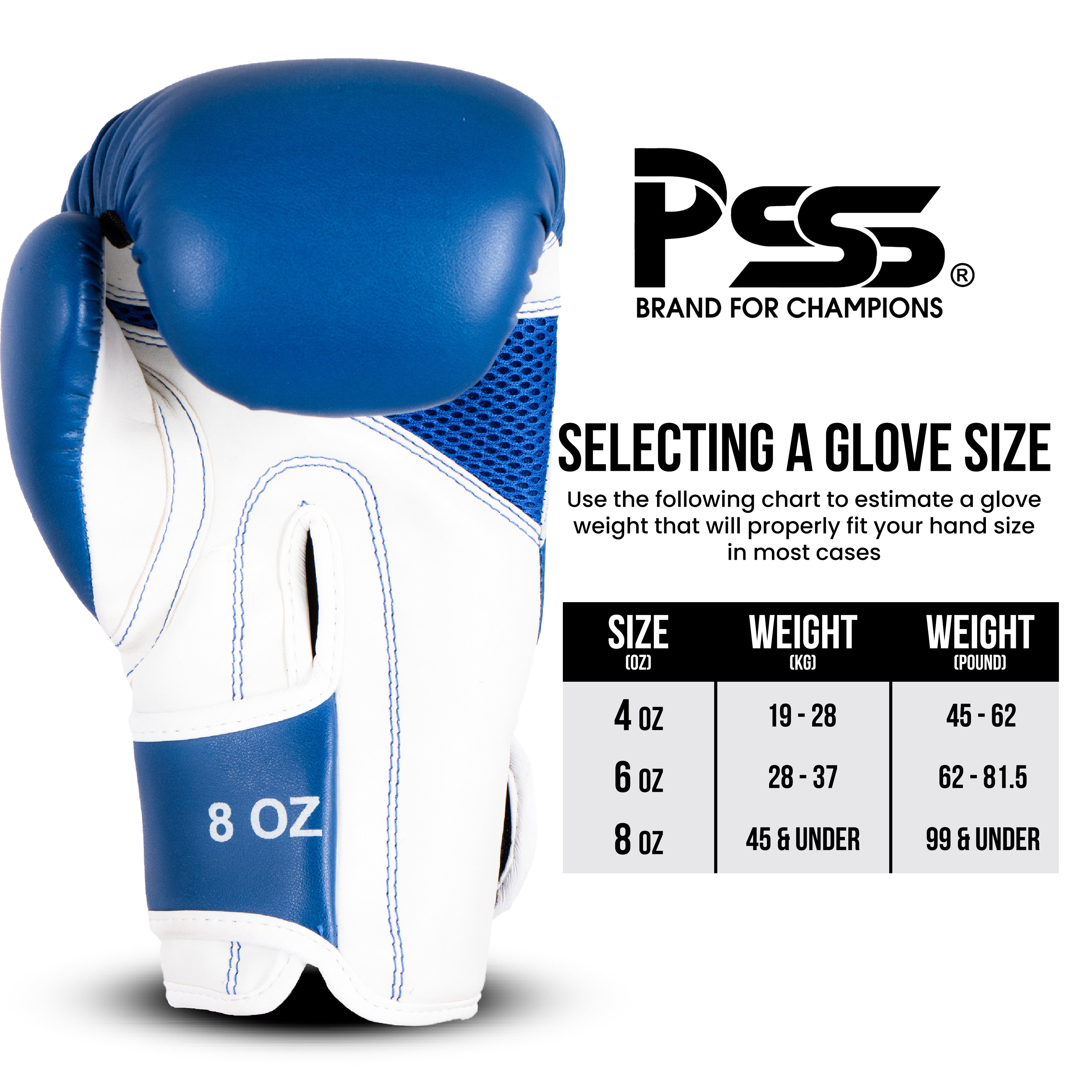 Kids Boxing Gloves Blue On Golden Pattern