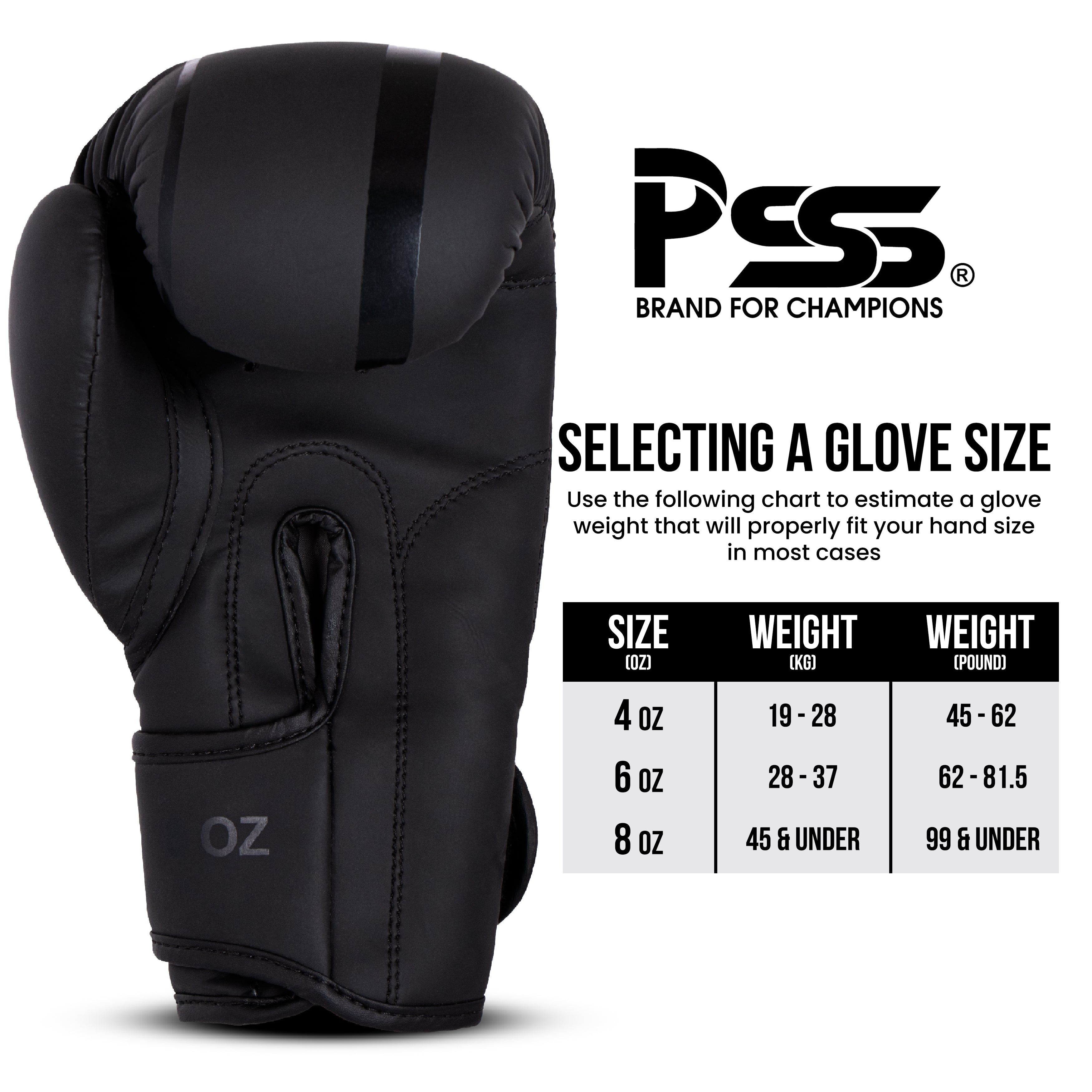 Kids Boxing Gloves Black NOIR SERIES