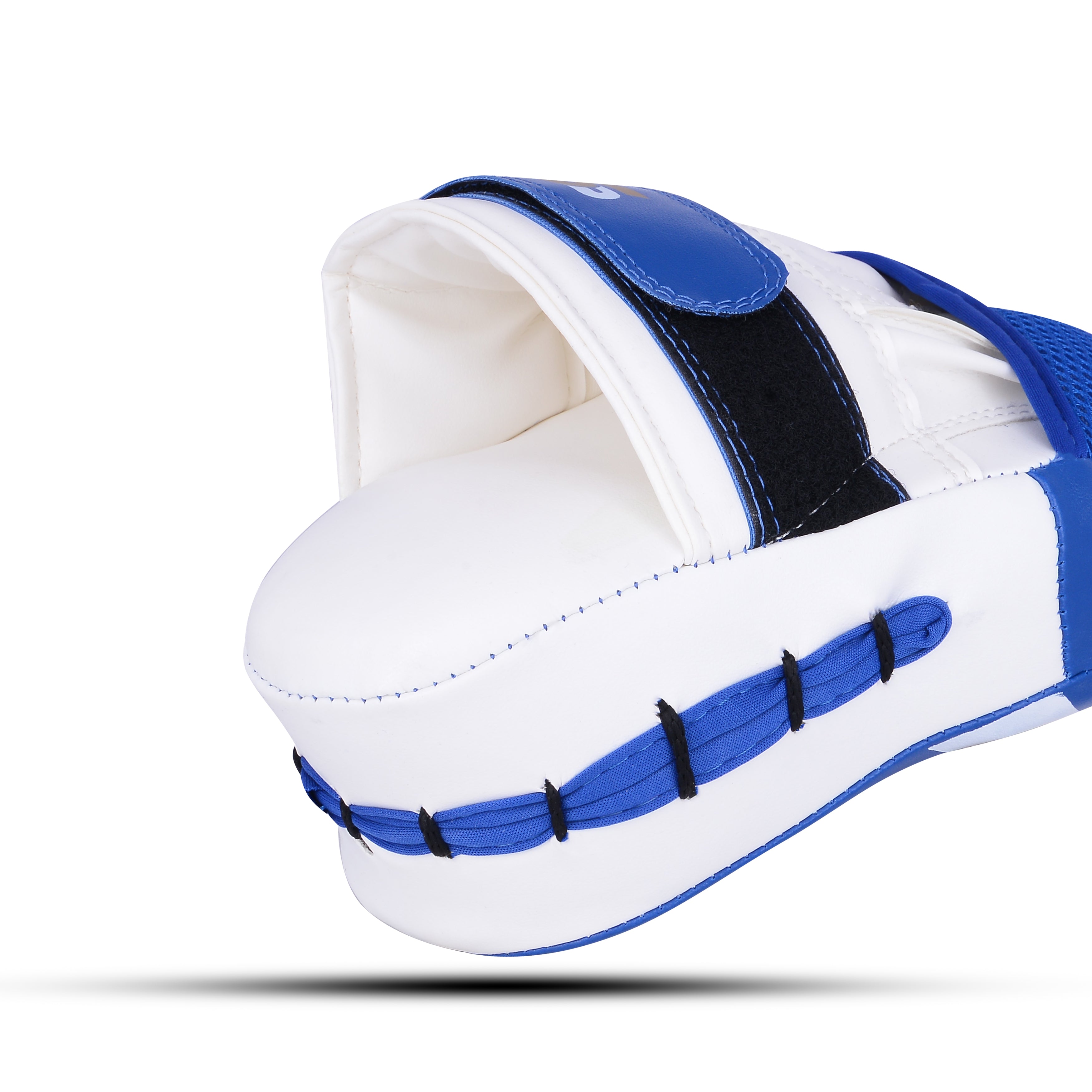 Leather Boxing Pad Blue On White & Golden