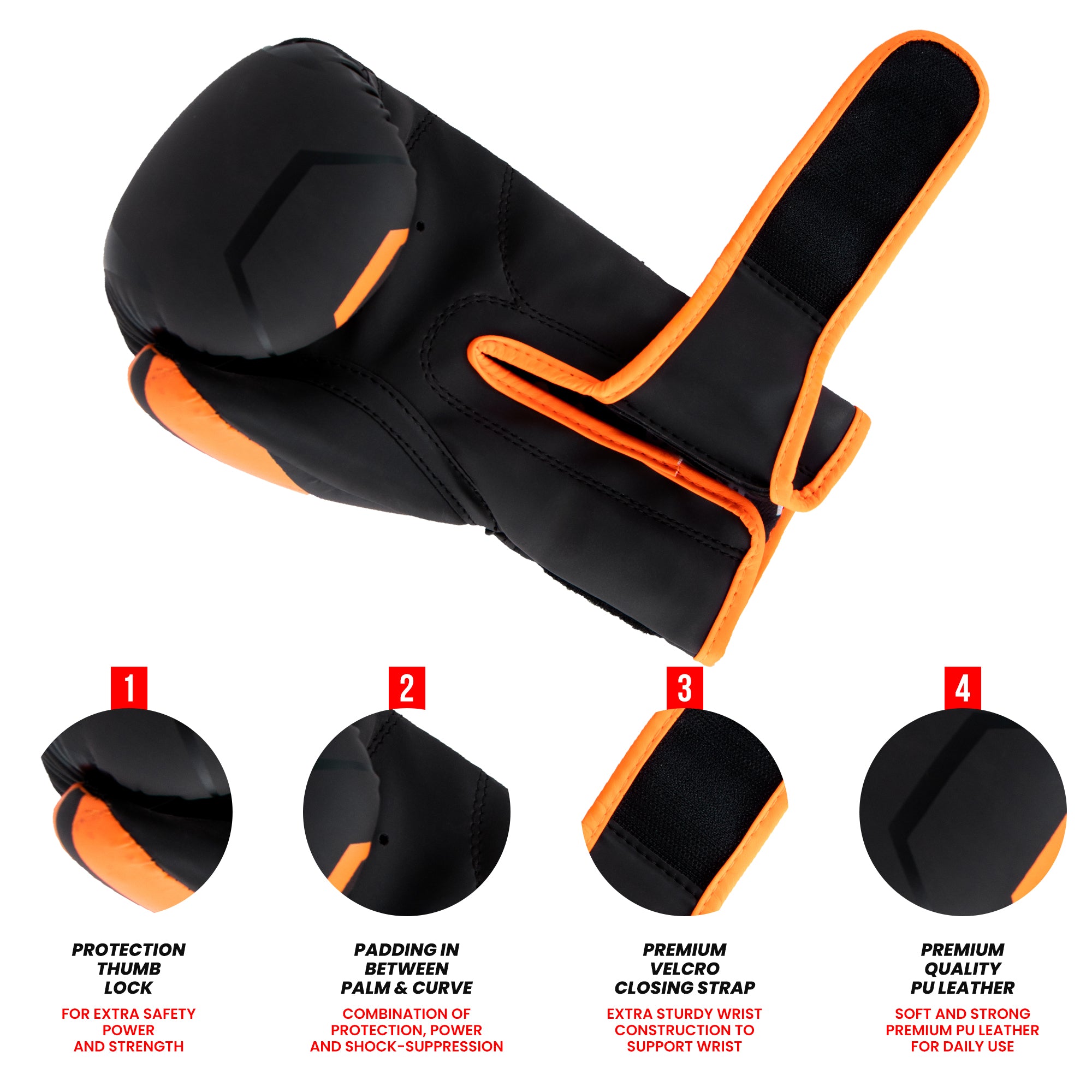Kids Boxing Gloves Orange MASTER SERIES