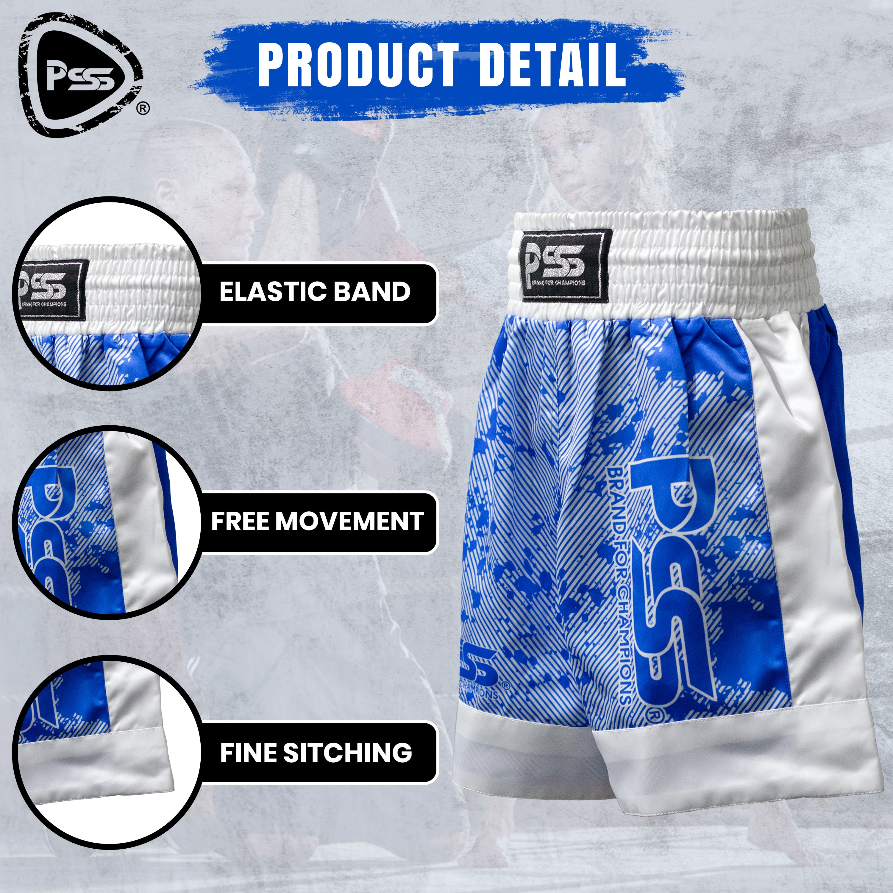 Sublimation Design Kids Boxing Uniform Blue