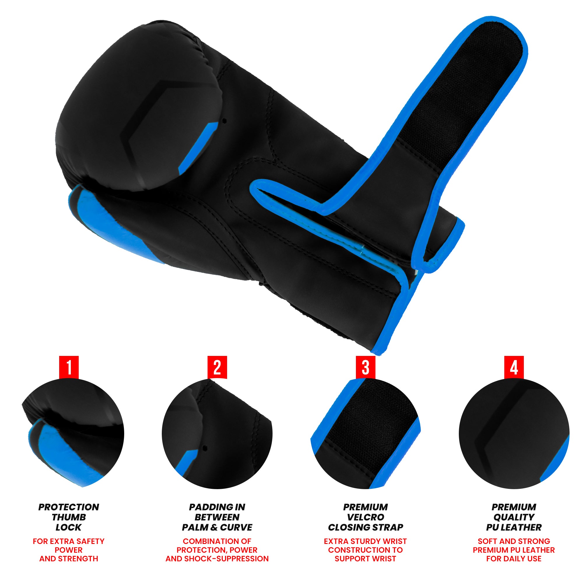 Kids Boxing Gloves Blue MASTER SERIES