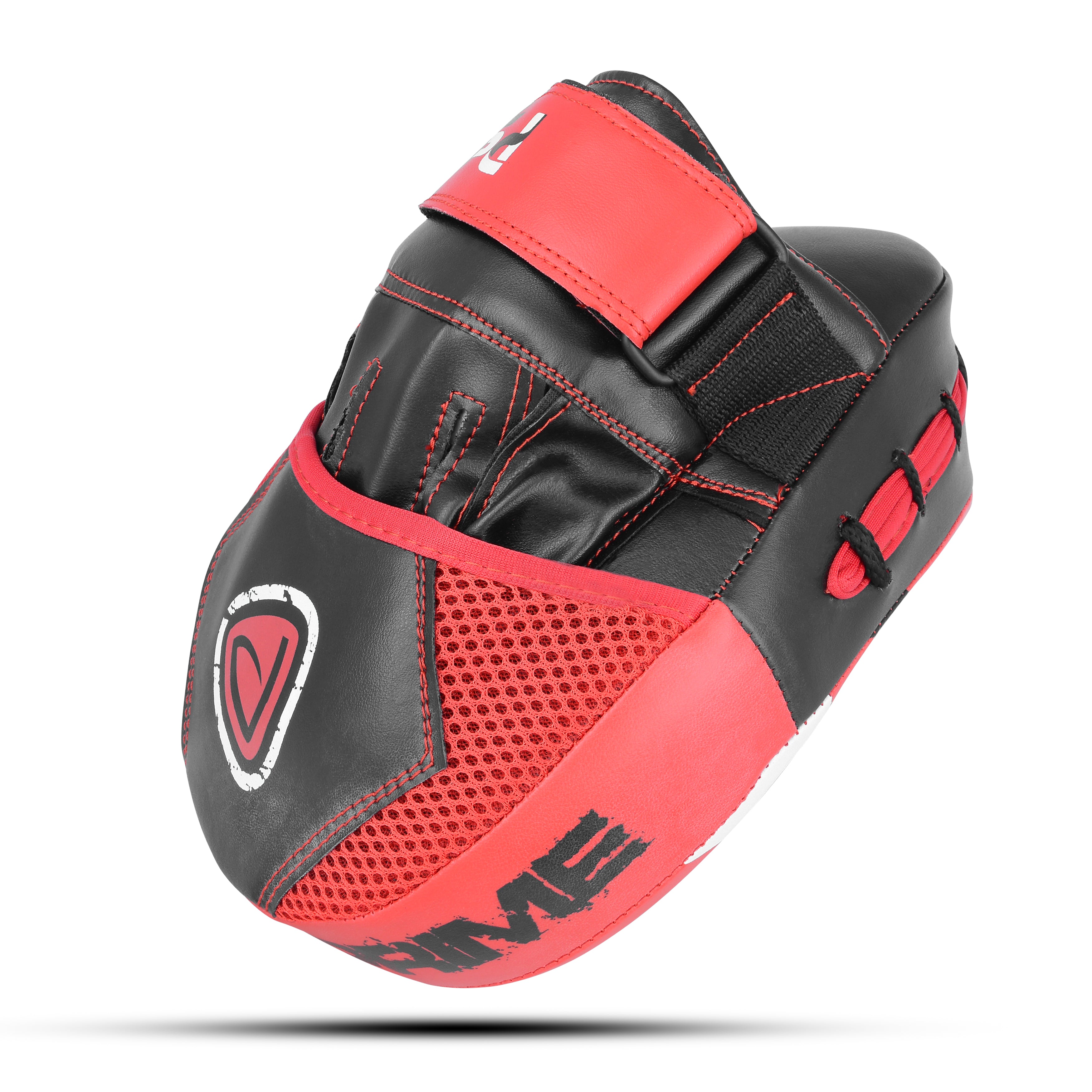 Leather Boxing Pad Red On White & Black