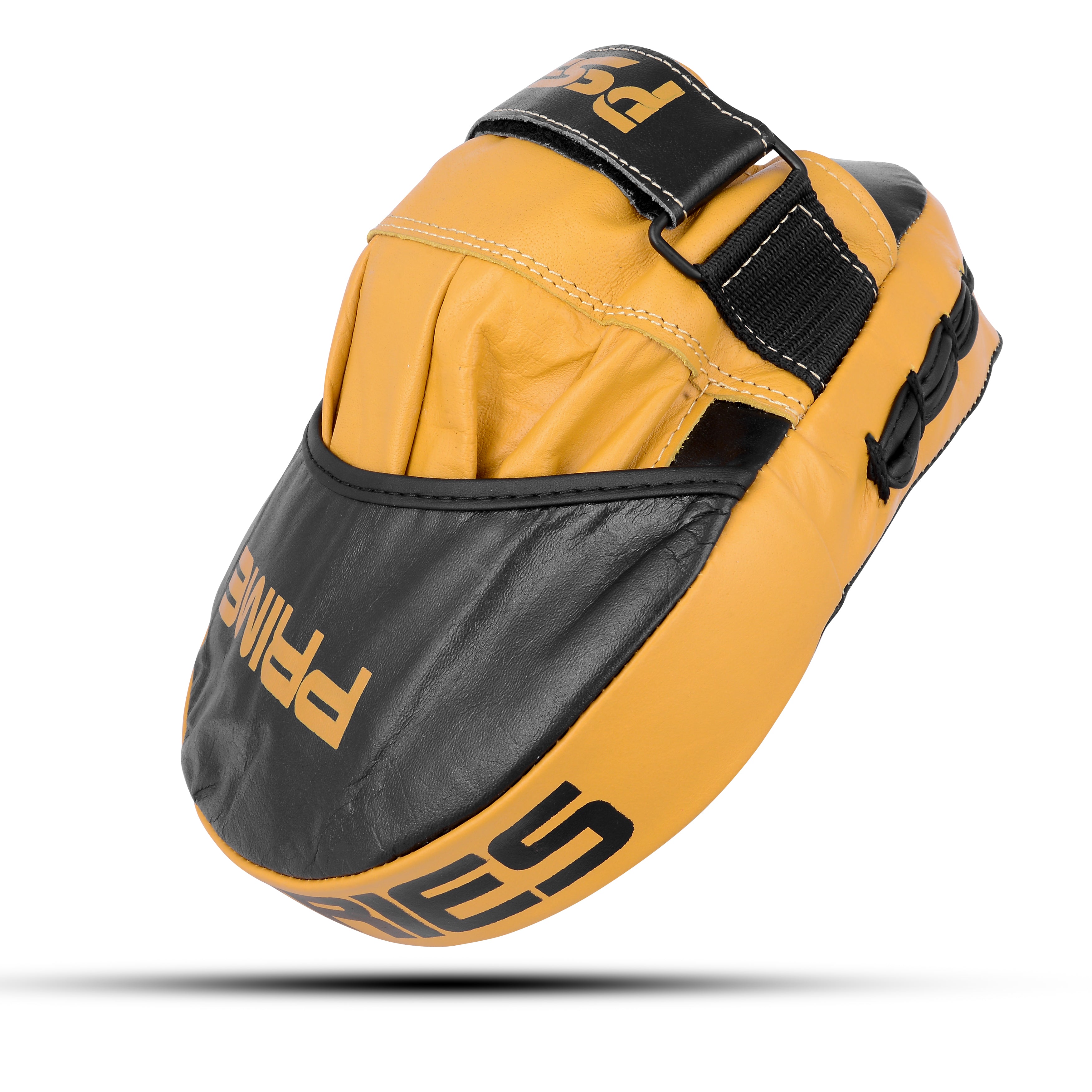 Leather Boxing Pad Black & Yellow