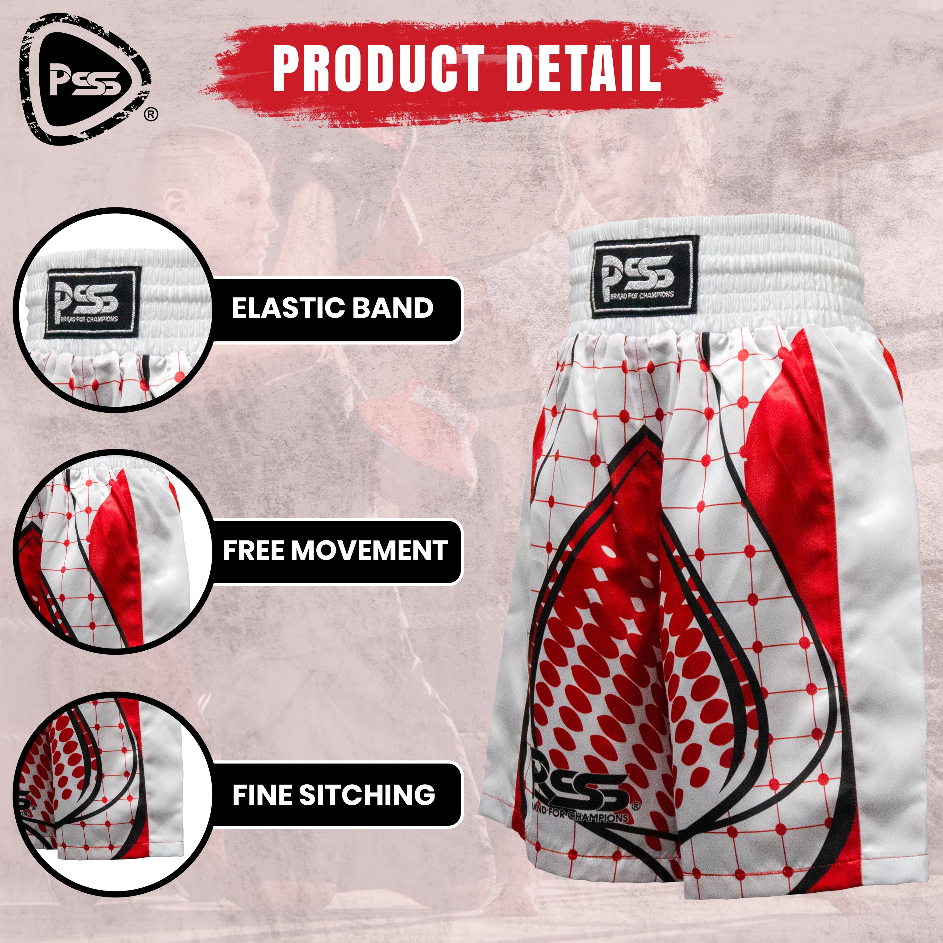 Sublimation Design 1.0 Kids Boxing Uniform Red