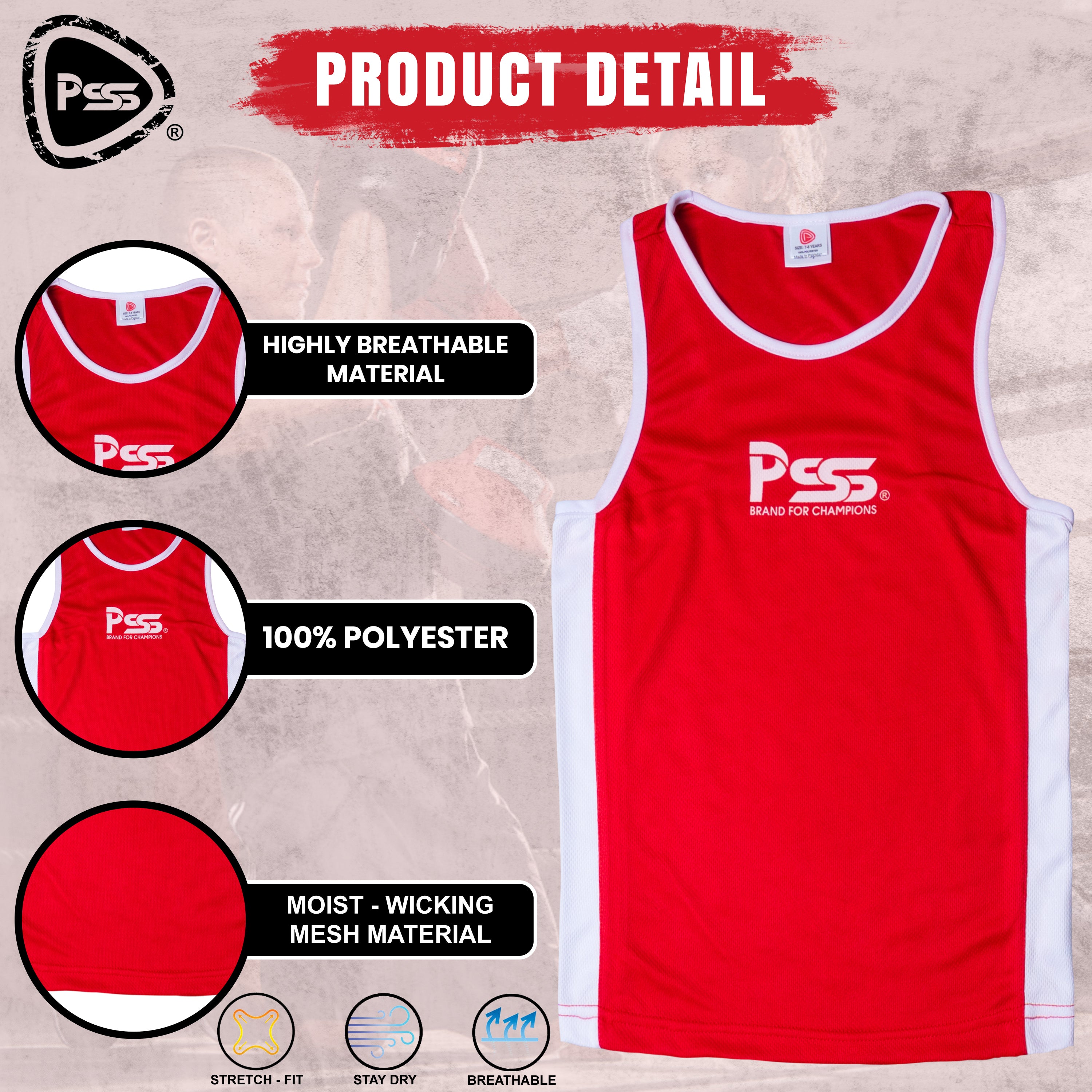 Kids Boxing Uniform Red