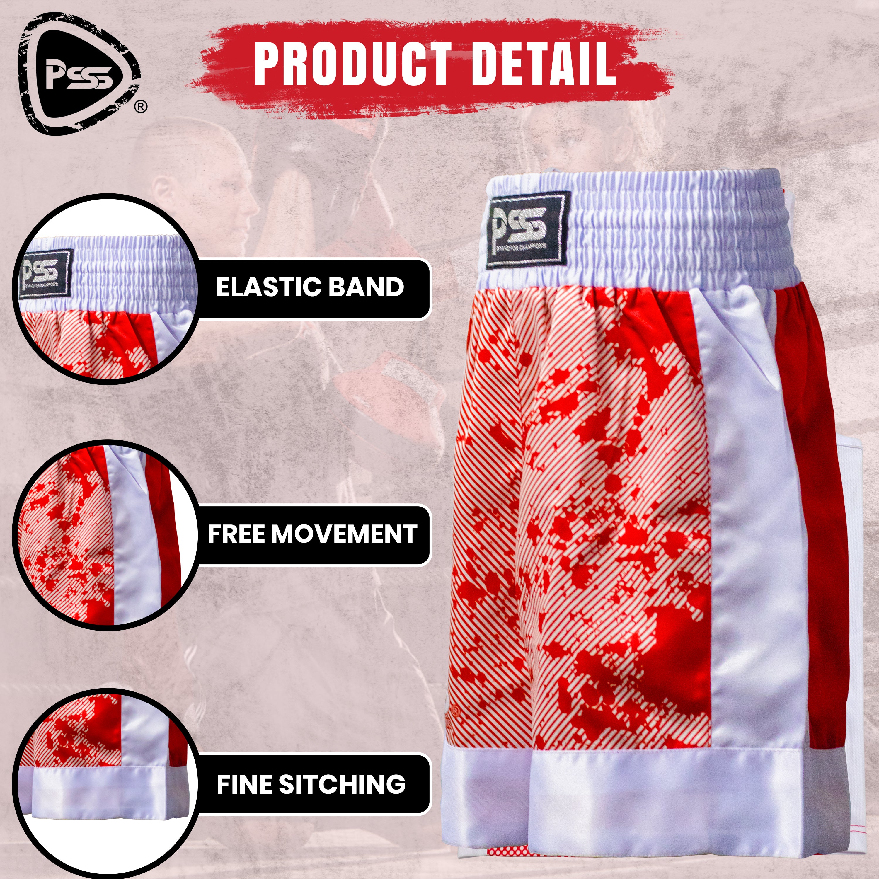 Sublimation Design Kids Boxing Uniform Red