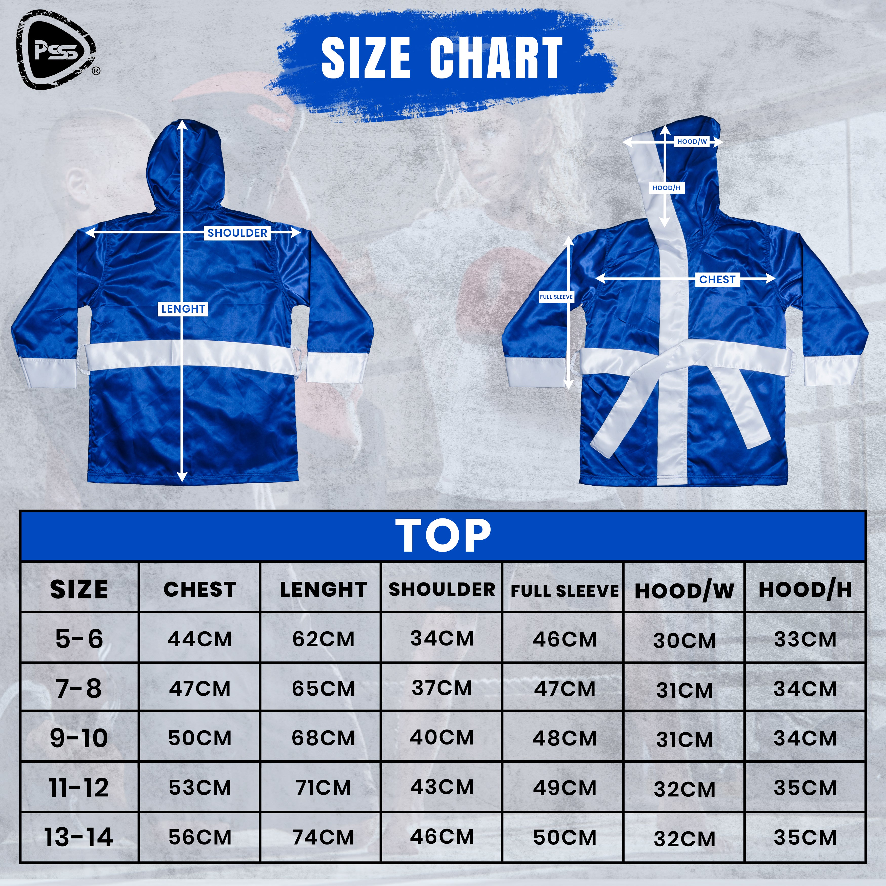 Long Sleeve Boxing Robe Uniform Blue