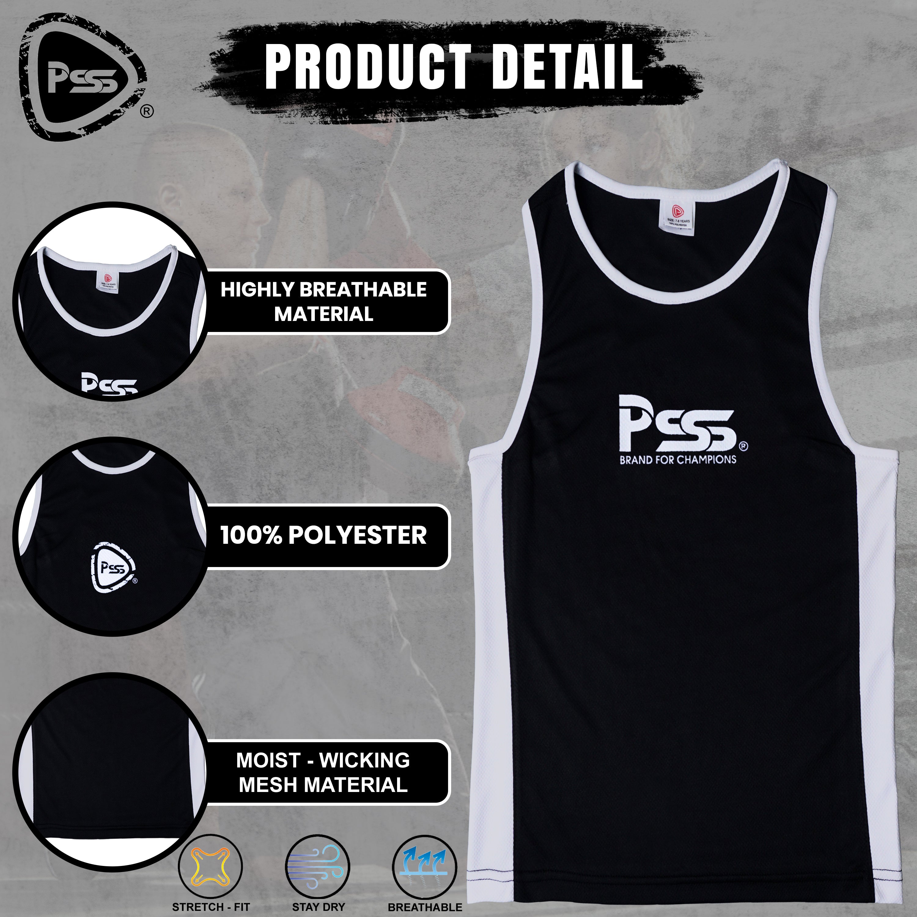 Kids Boxing Uniform Black