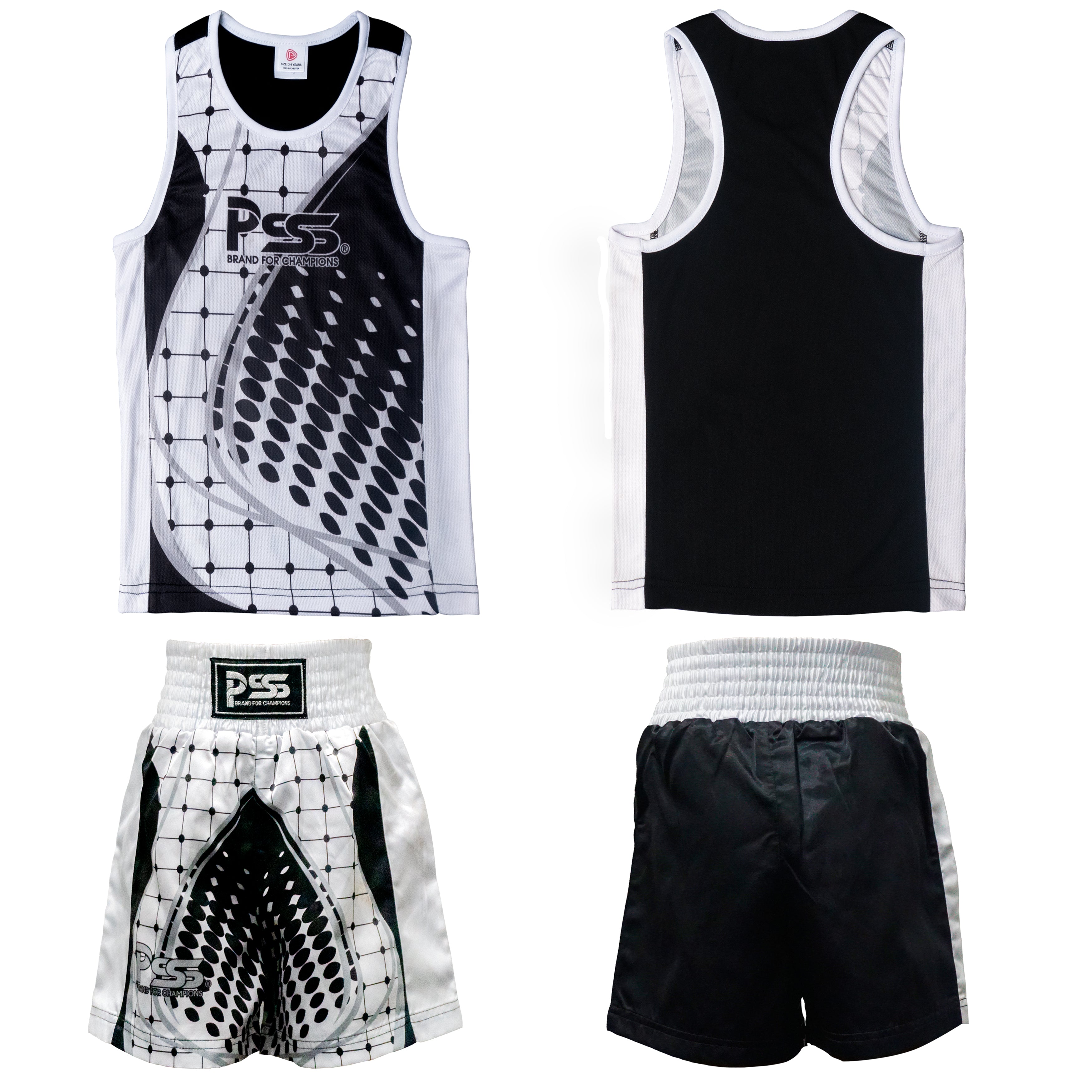 Sublimation Design 1.0 Kids Boxing Uniform Black
