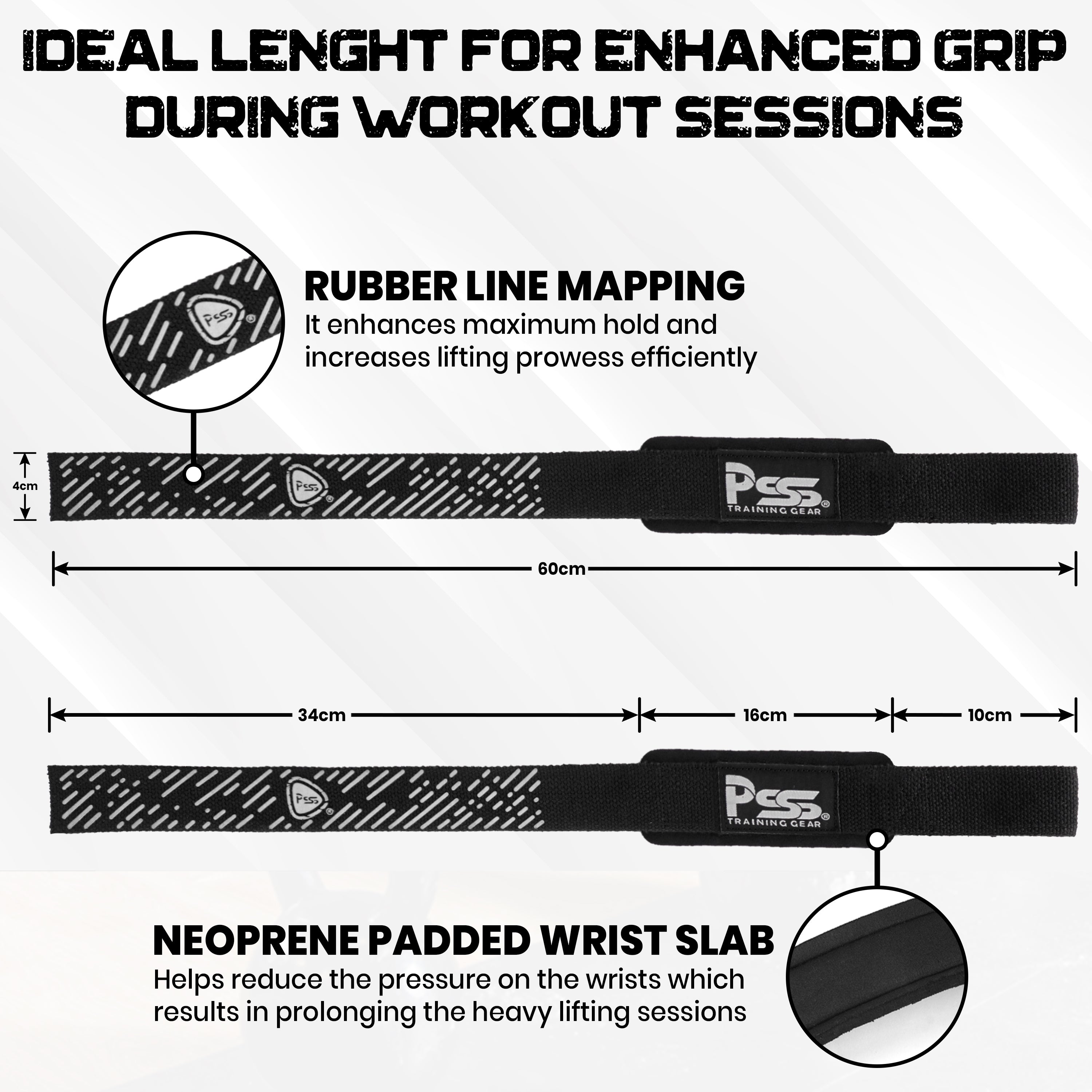 Weight Lifting Strap White