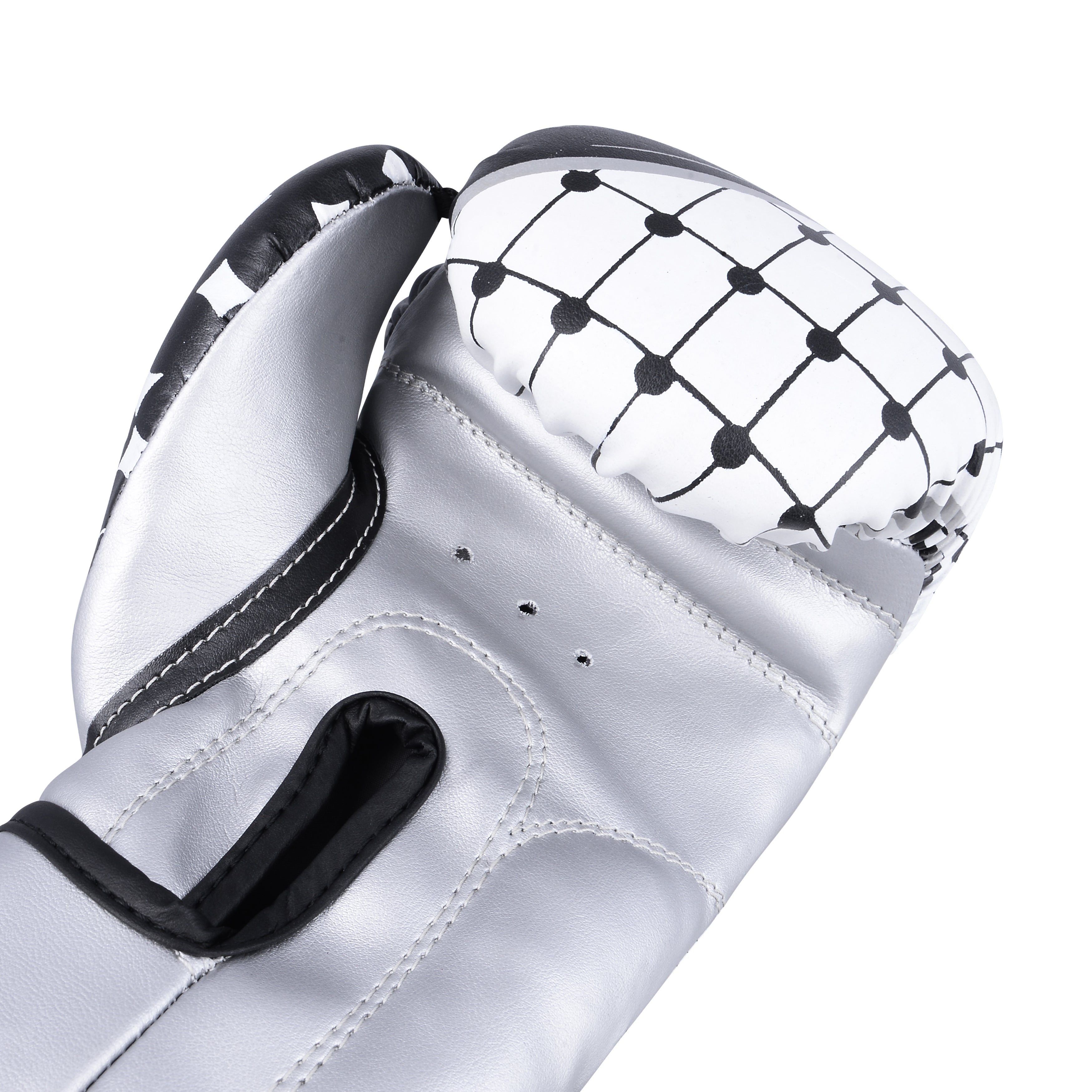 Kids Boxing Gloves Black On White