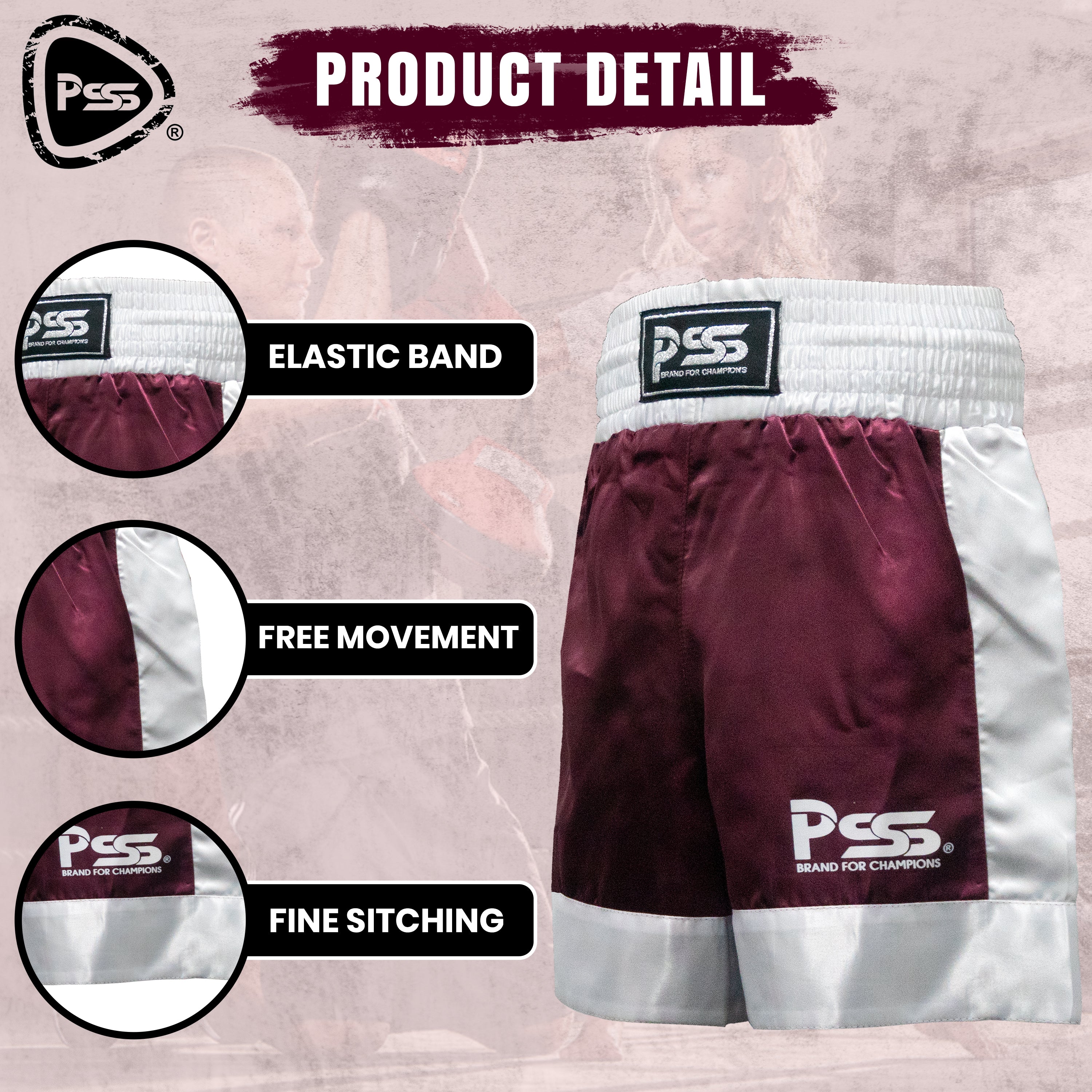 Kids Boxing Uniform Maroon