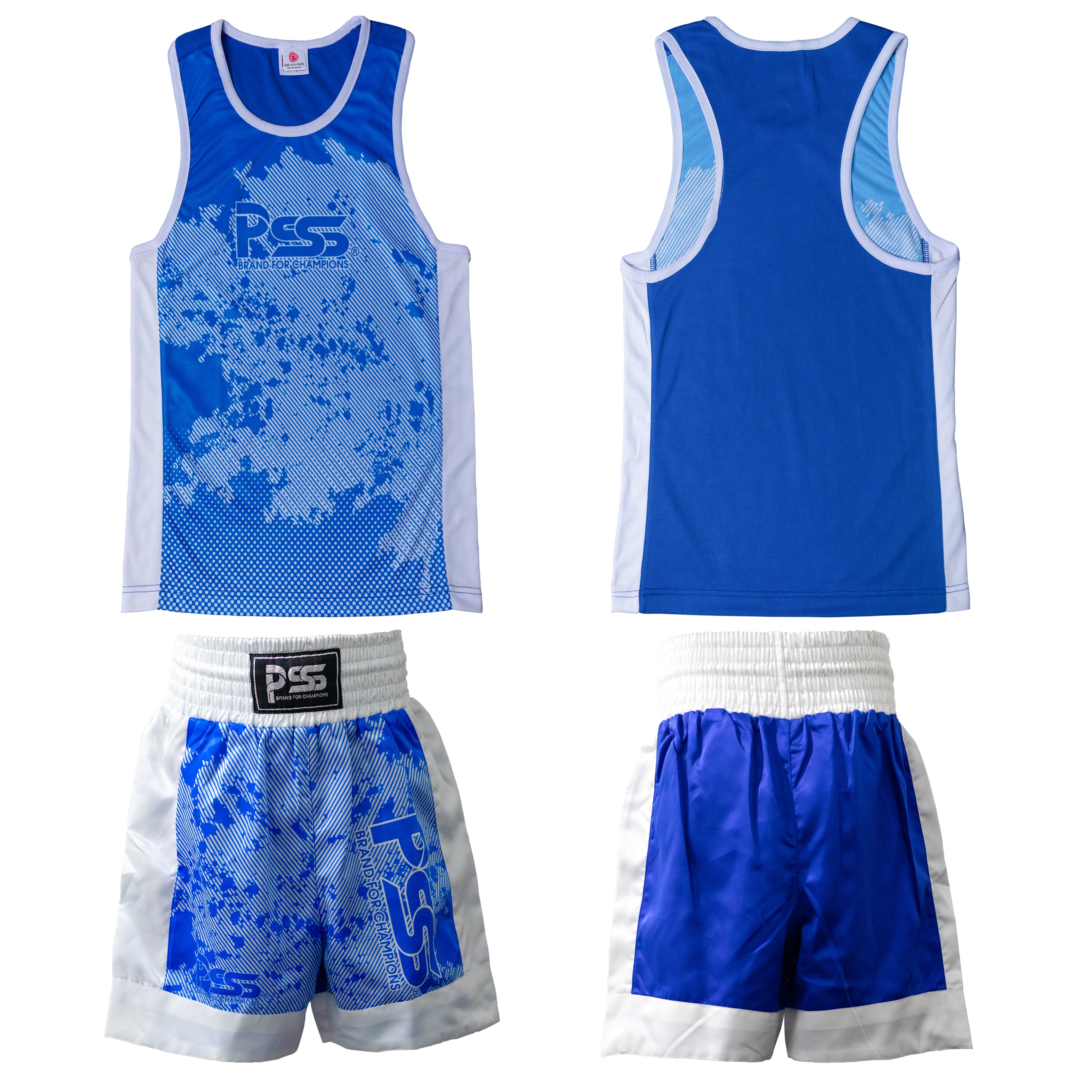 Sublimation Design Kids Boxing Uniform Blue