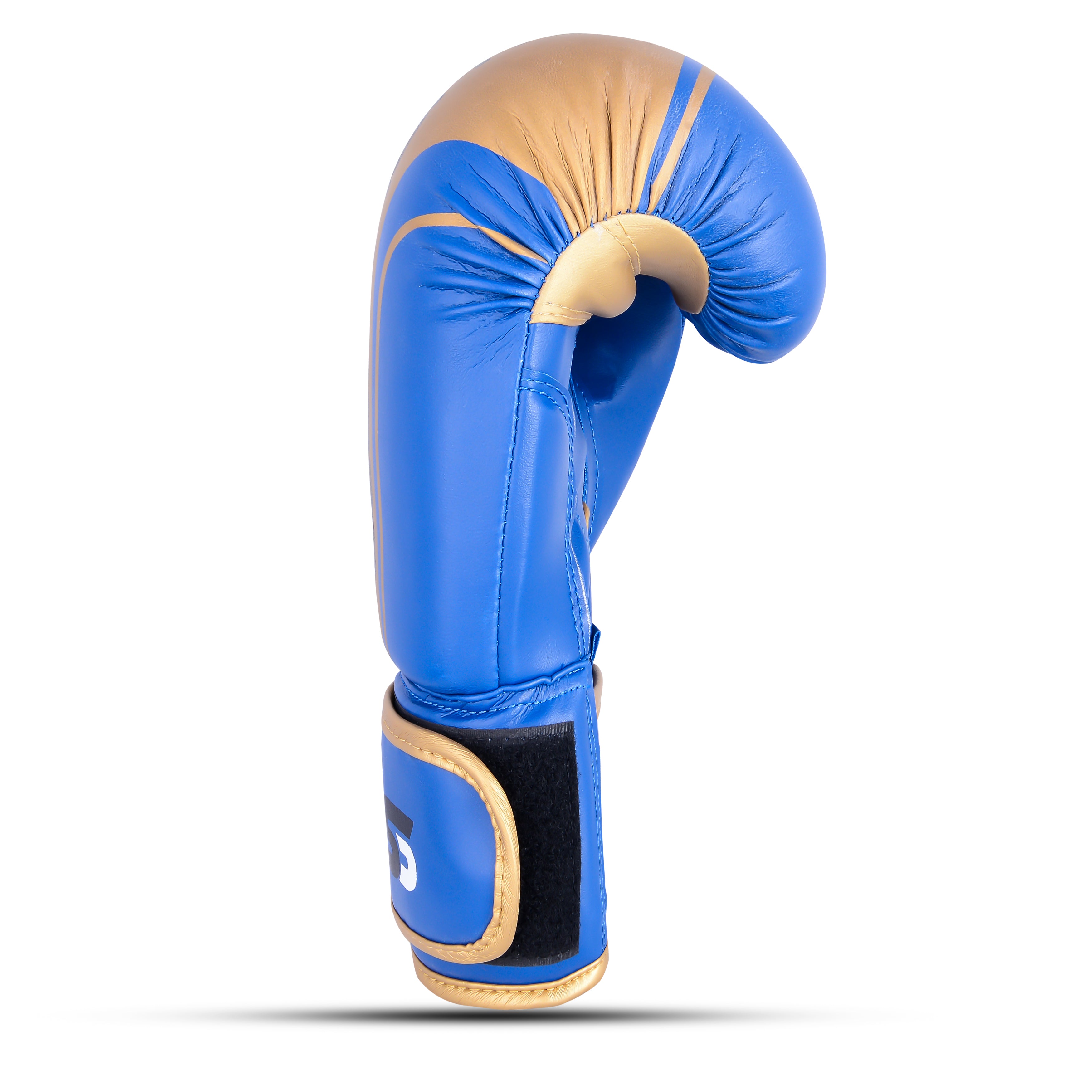 Kids Boxing Gloves Blue On Golden Line