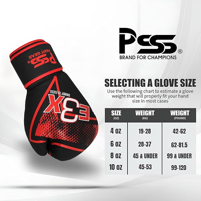 E3X Kids Boxing Gloves RED