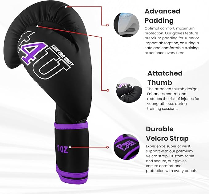 T4U Kids Boxing Gloves PURPLE