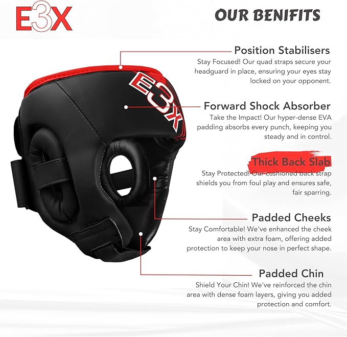 E3X Kids Head Gaurd RED