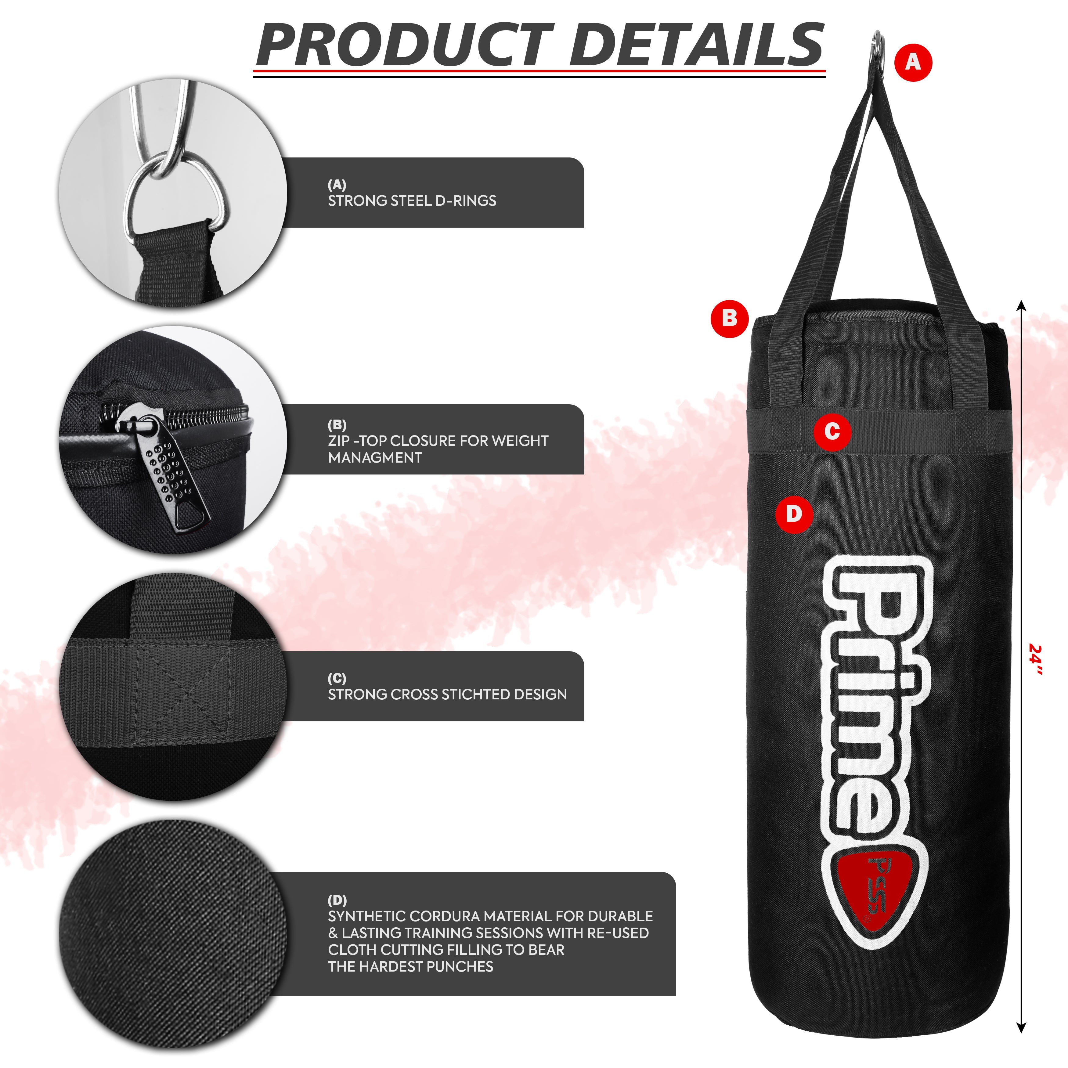 Kids Punching Bag Black & White