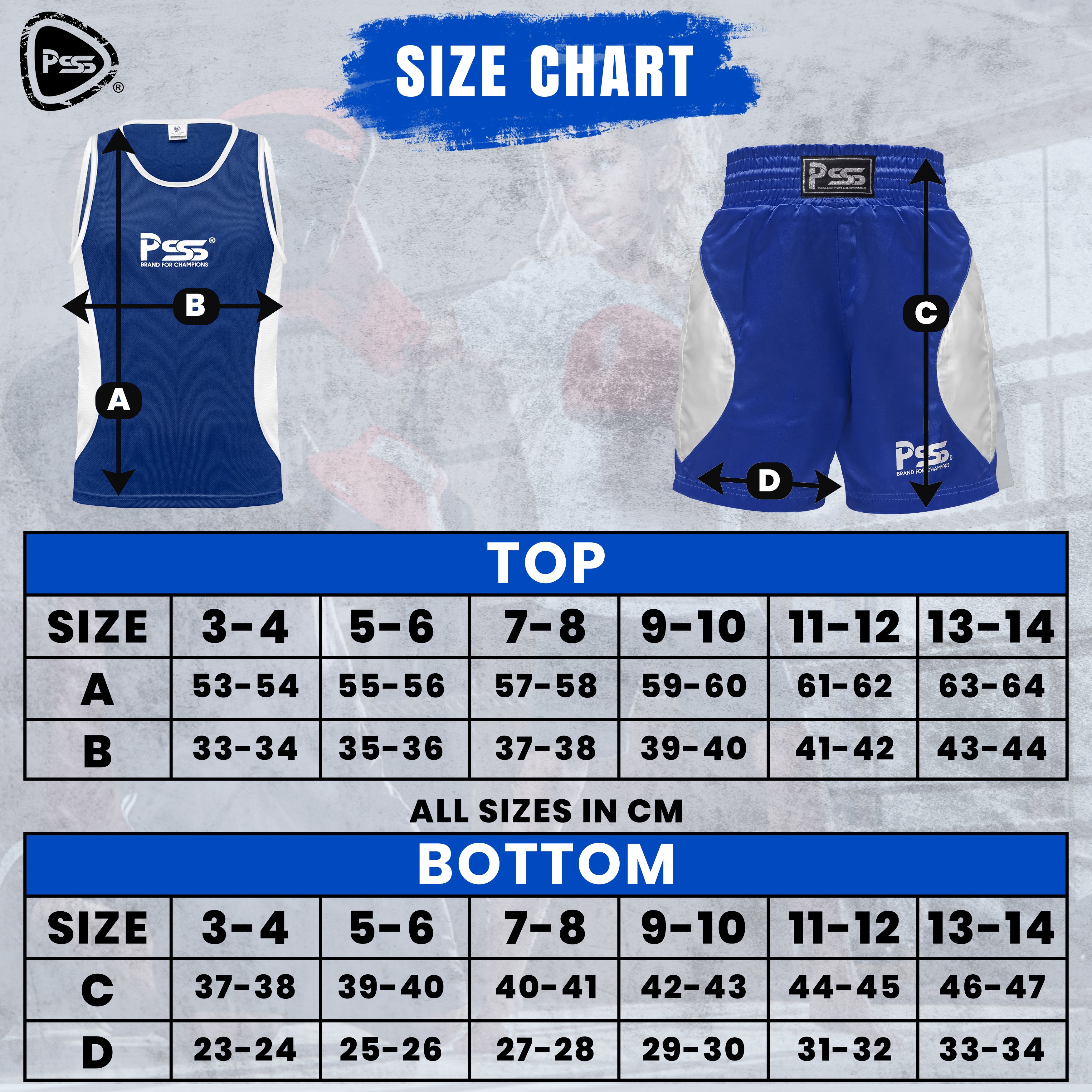 Kids Boxing Uniform Blue