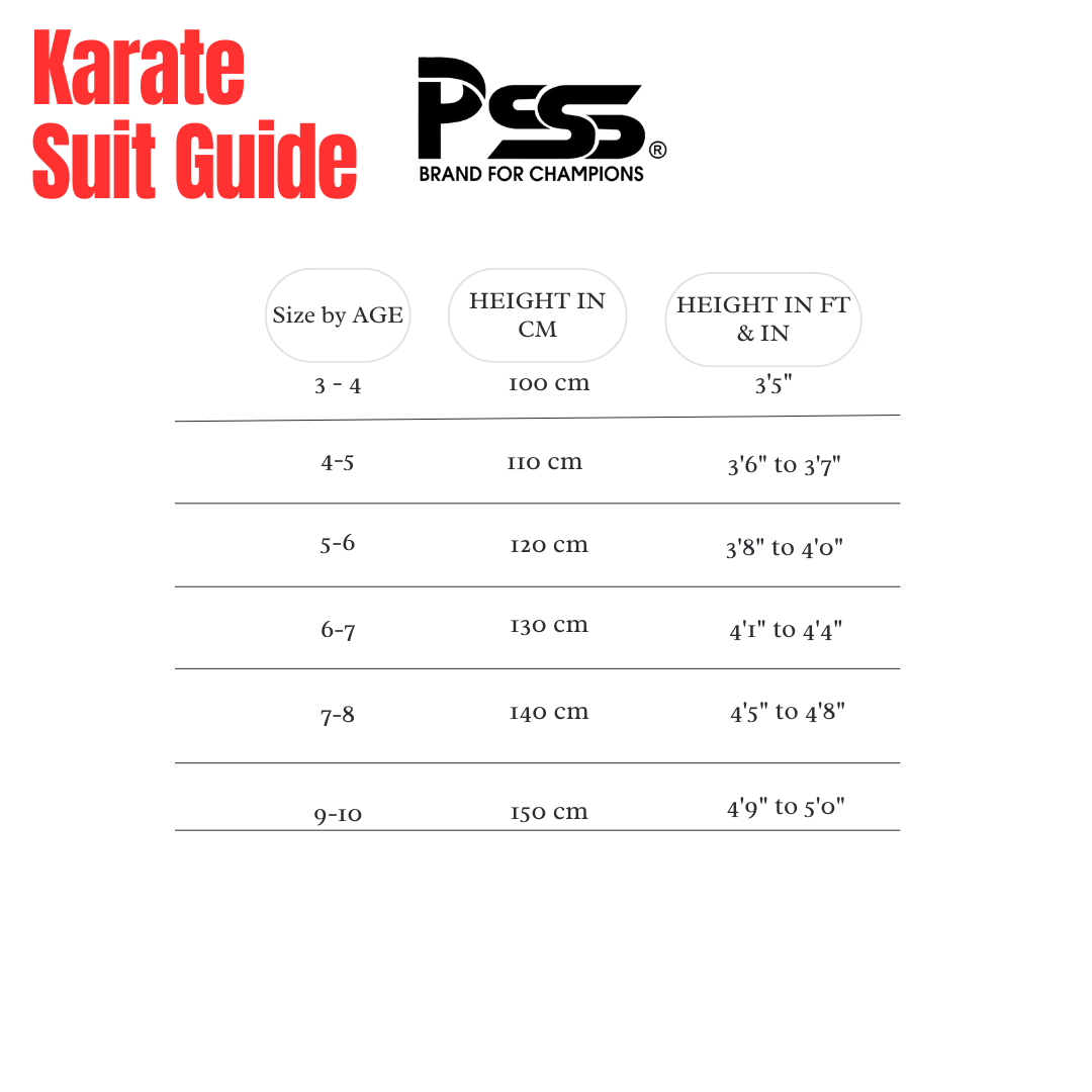 Karate Suit for Kids Age 3-10 Years