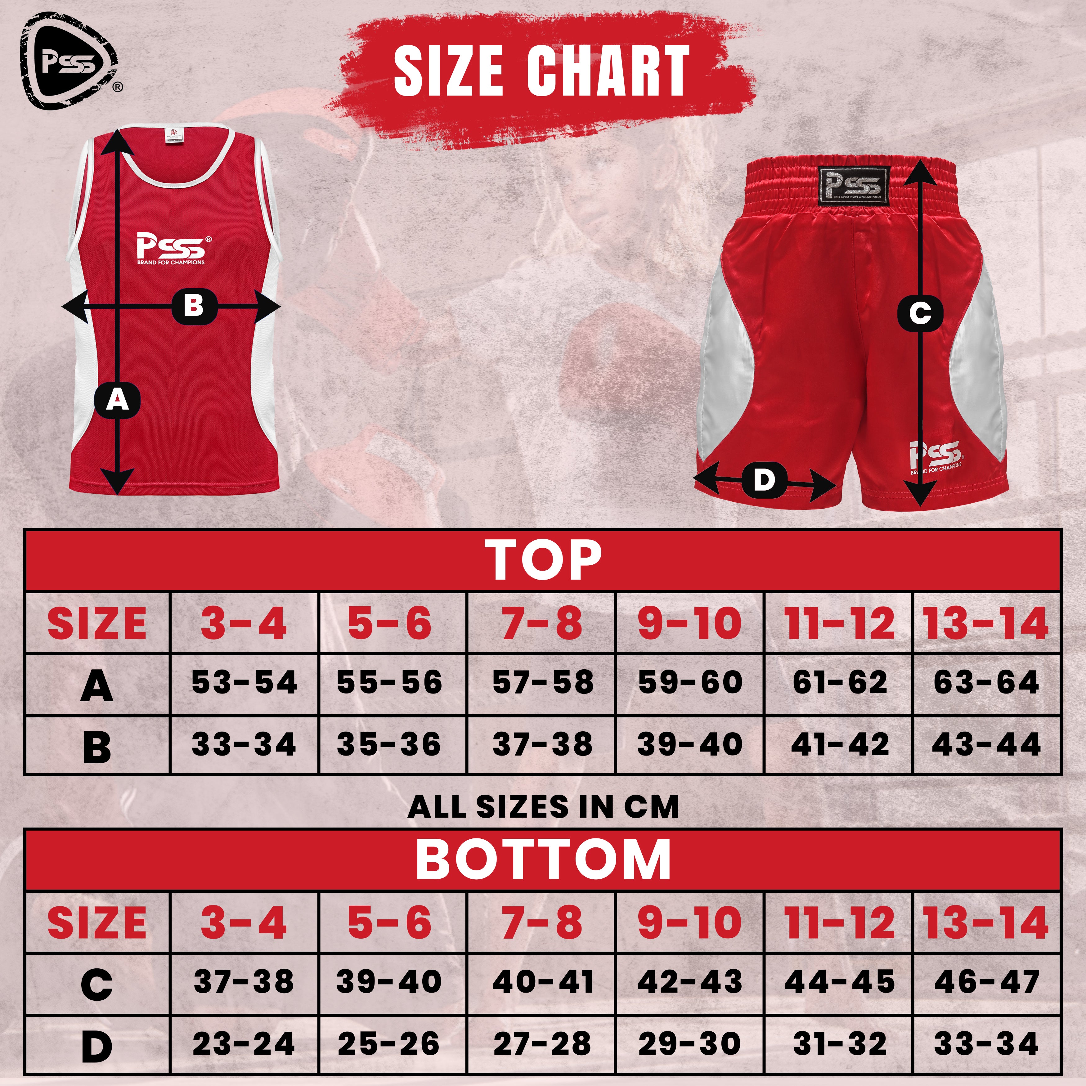 Kids boxing Uniform Red