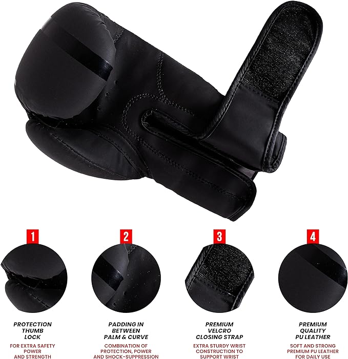 Noir Series Kids Boxing Set with Accessories