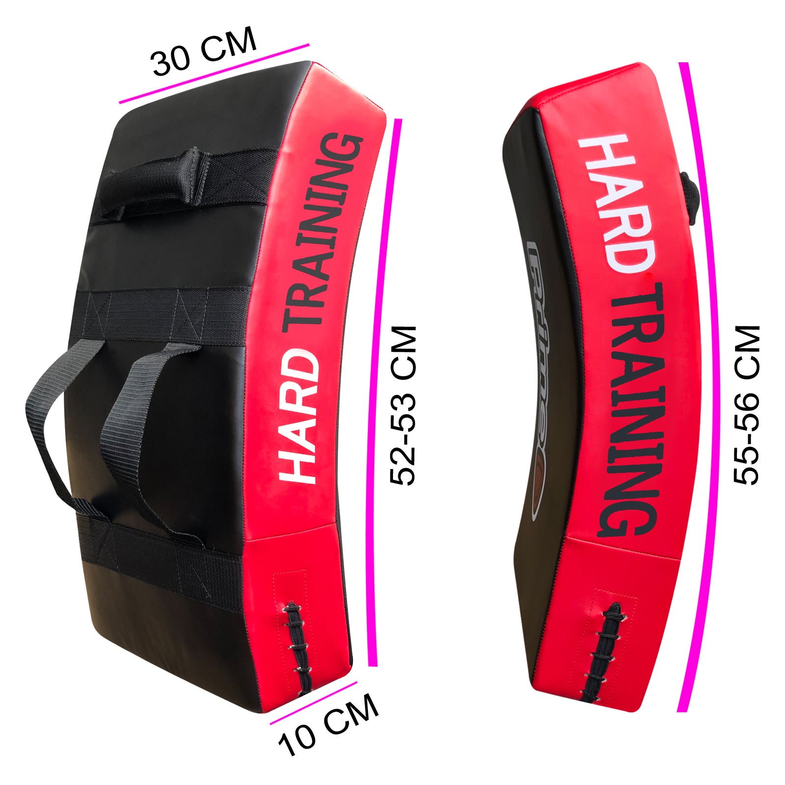 Curved Kick Boxing Strike Shield Red