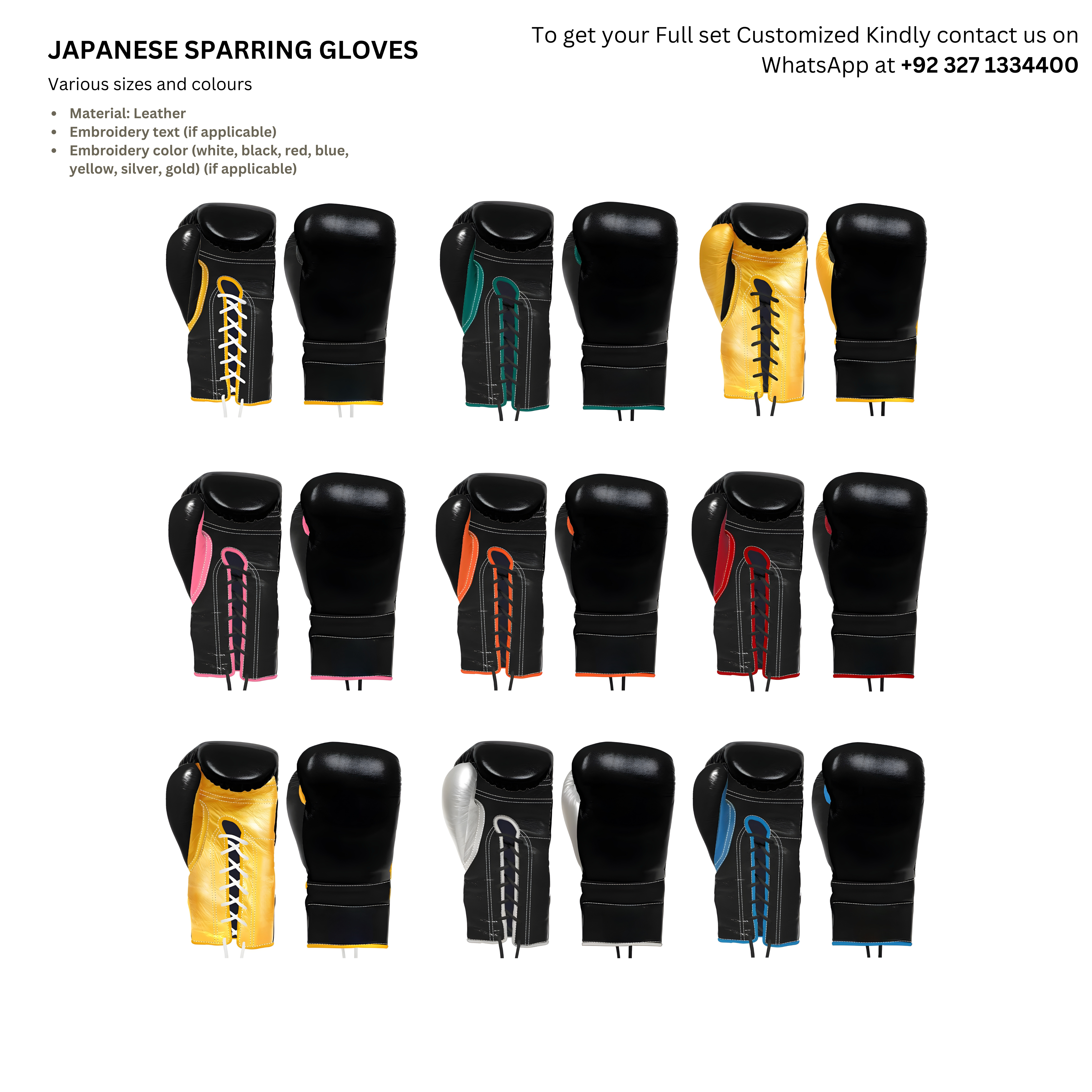 Half Payment of Japanese Sparring Set - Fully Customized with Names/Logos/Flags