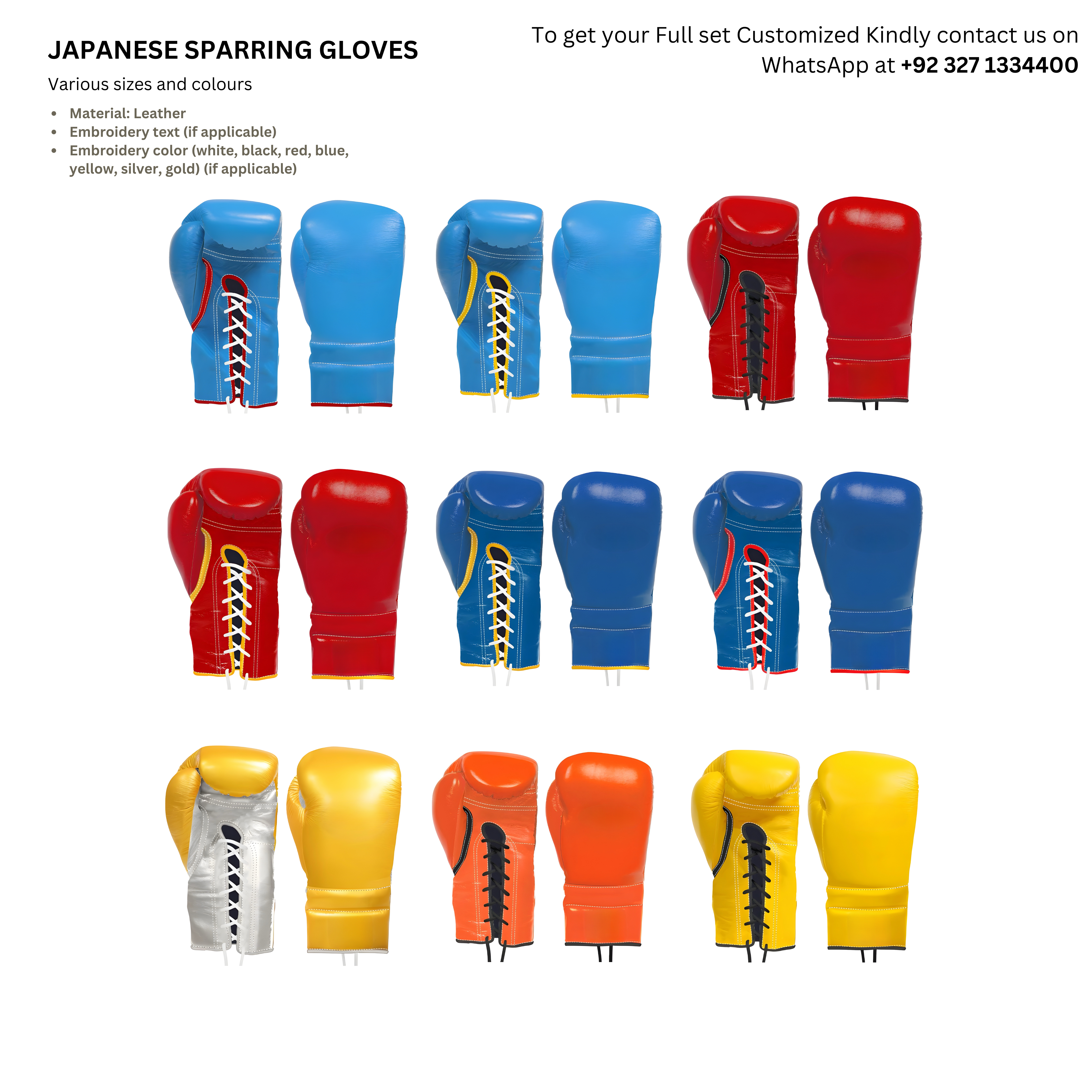 Half Payment of Japanese Sparring Set - Fully Customized with Names/Logos/Flags