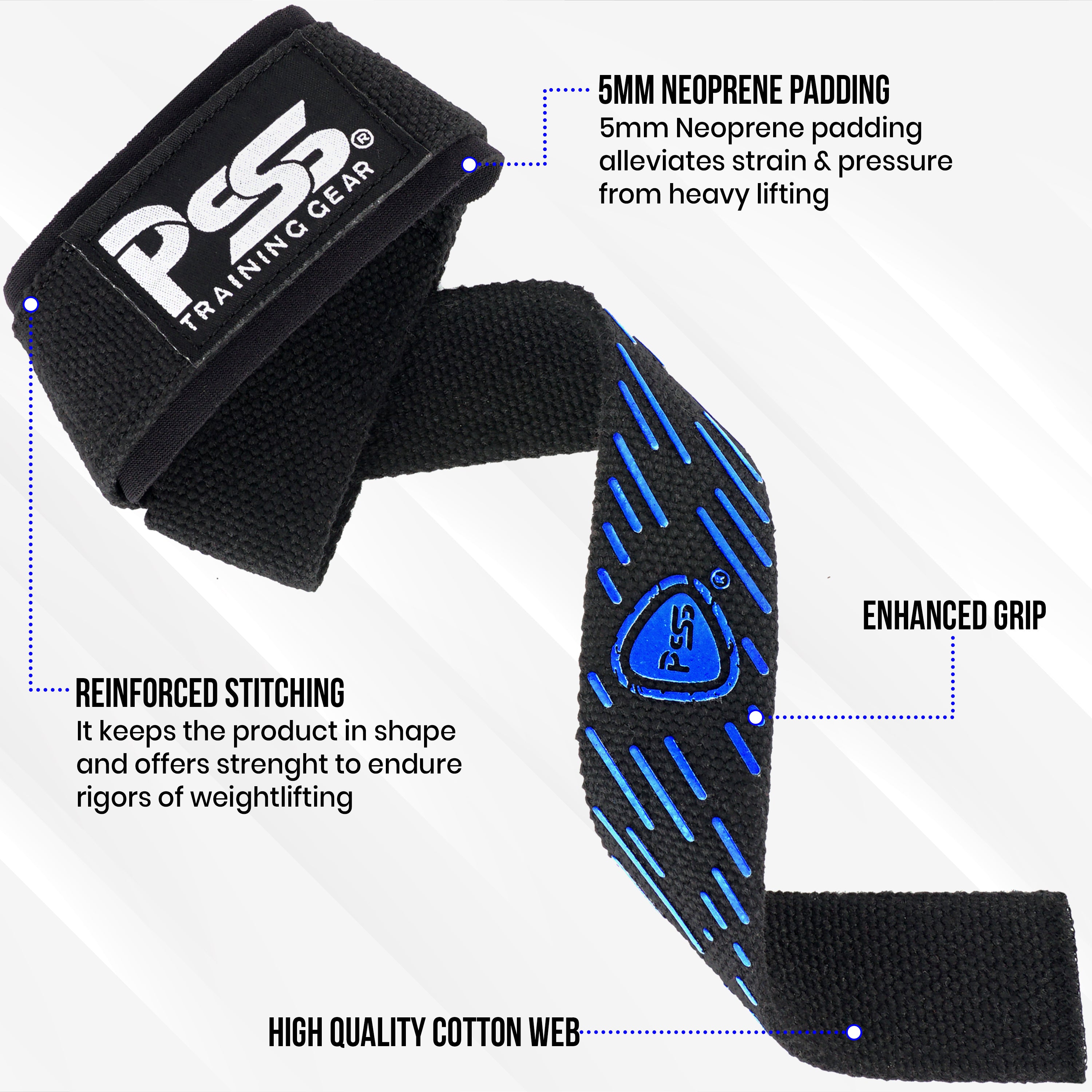 Weight Lifting Strap Blue