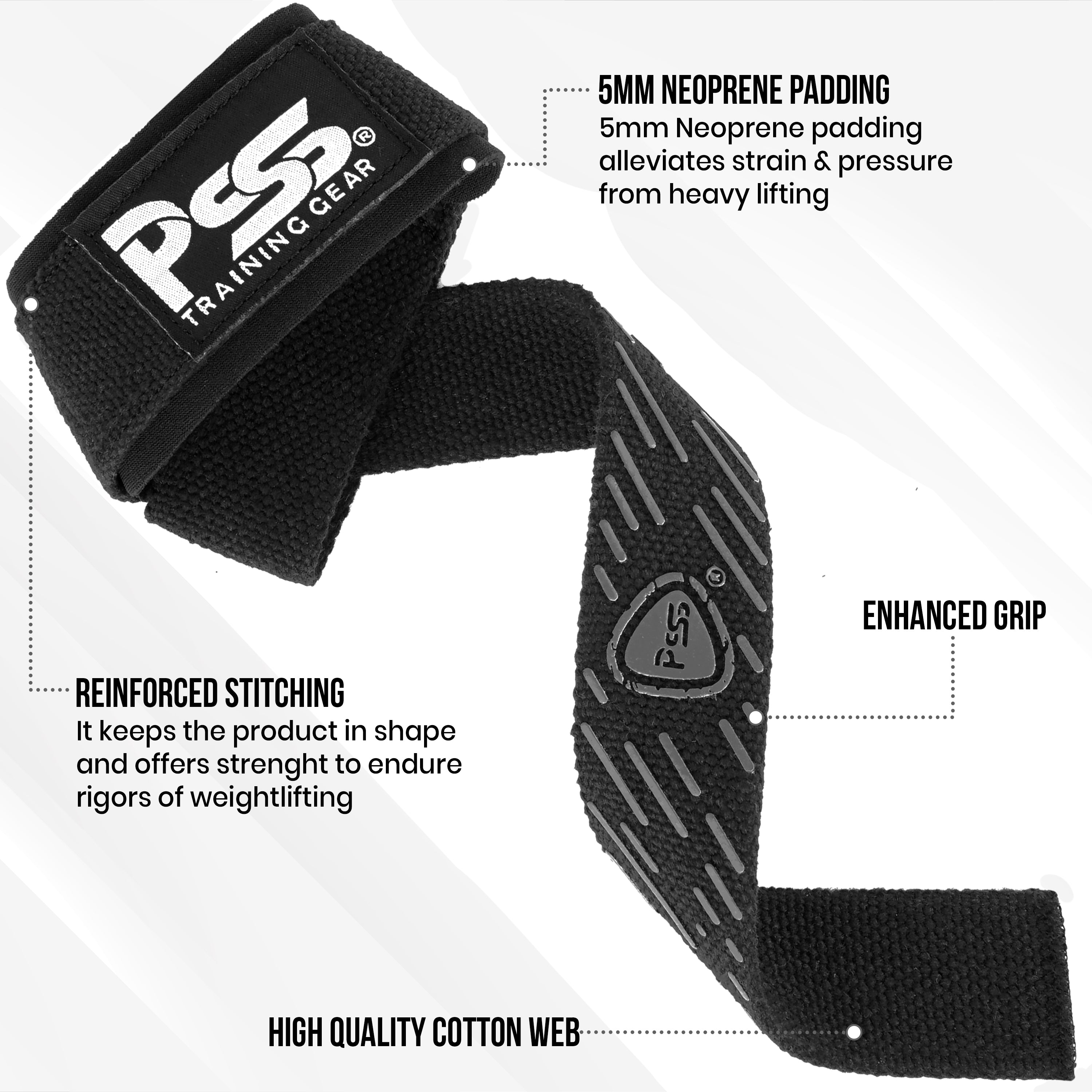 Weight Lifting Strap Grey