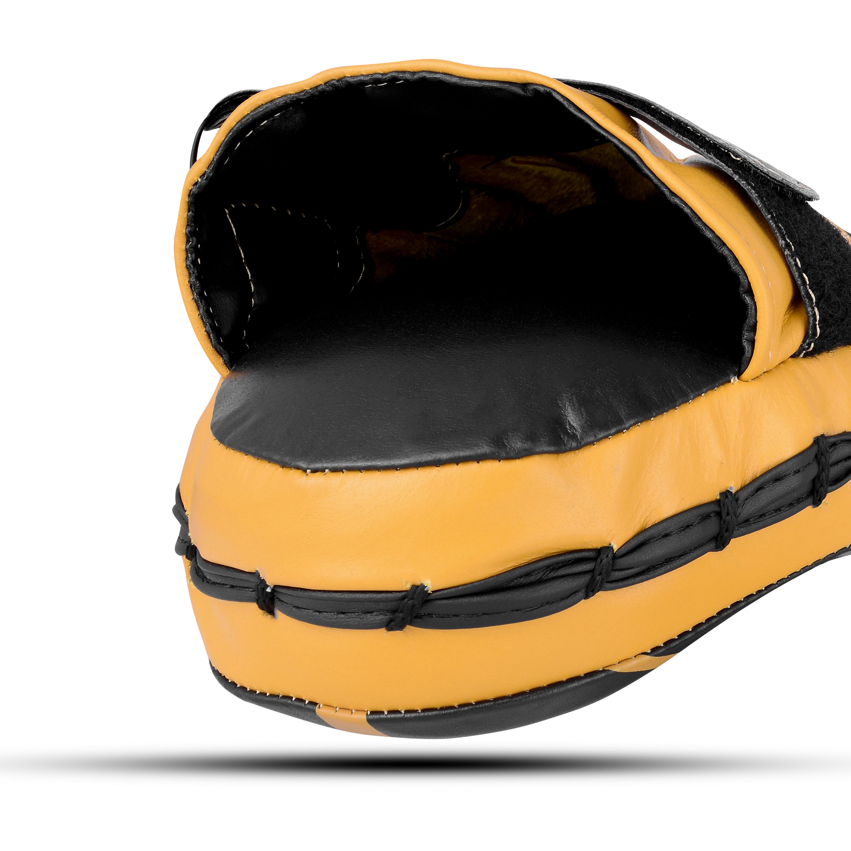 Leather Boxing Pad Black & Yellow