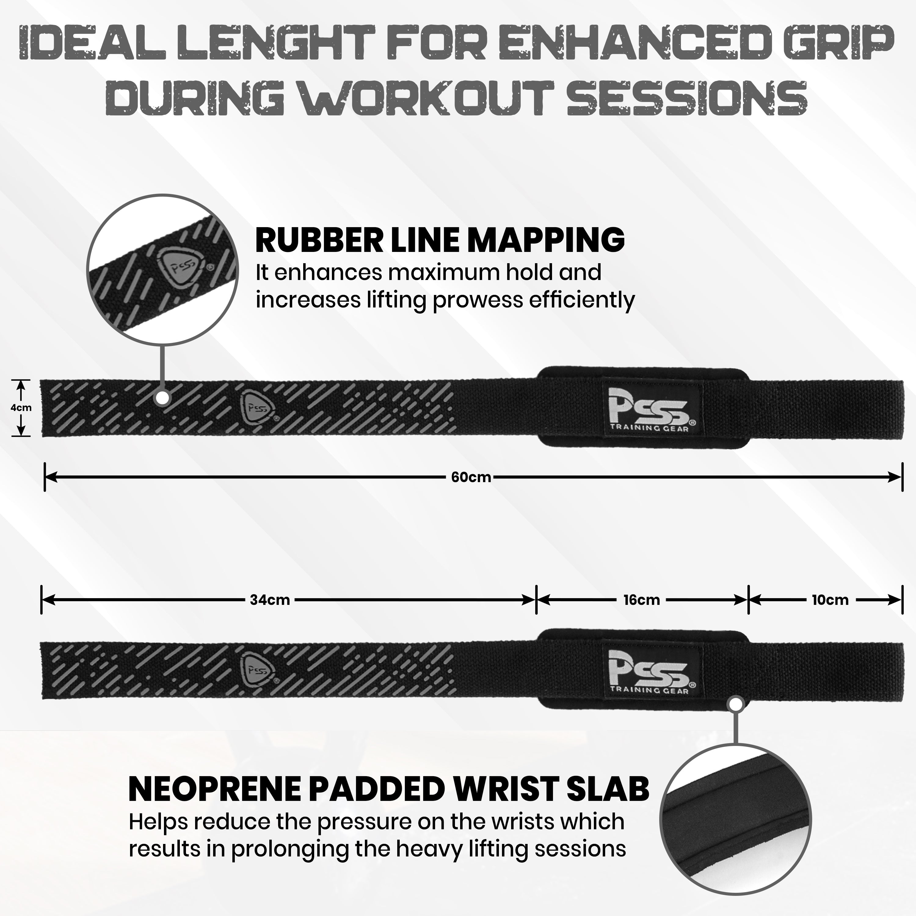 Weight Lifting Strap Grey