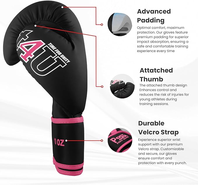 T4U Kids Boxing Gloves PINK